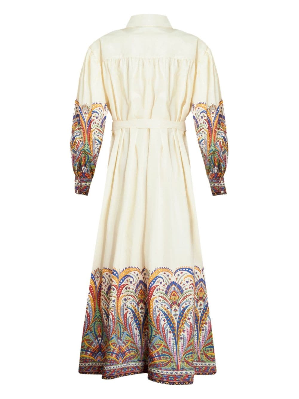 paisley-print cotton shirt dress - 6