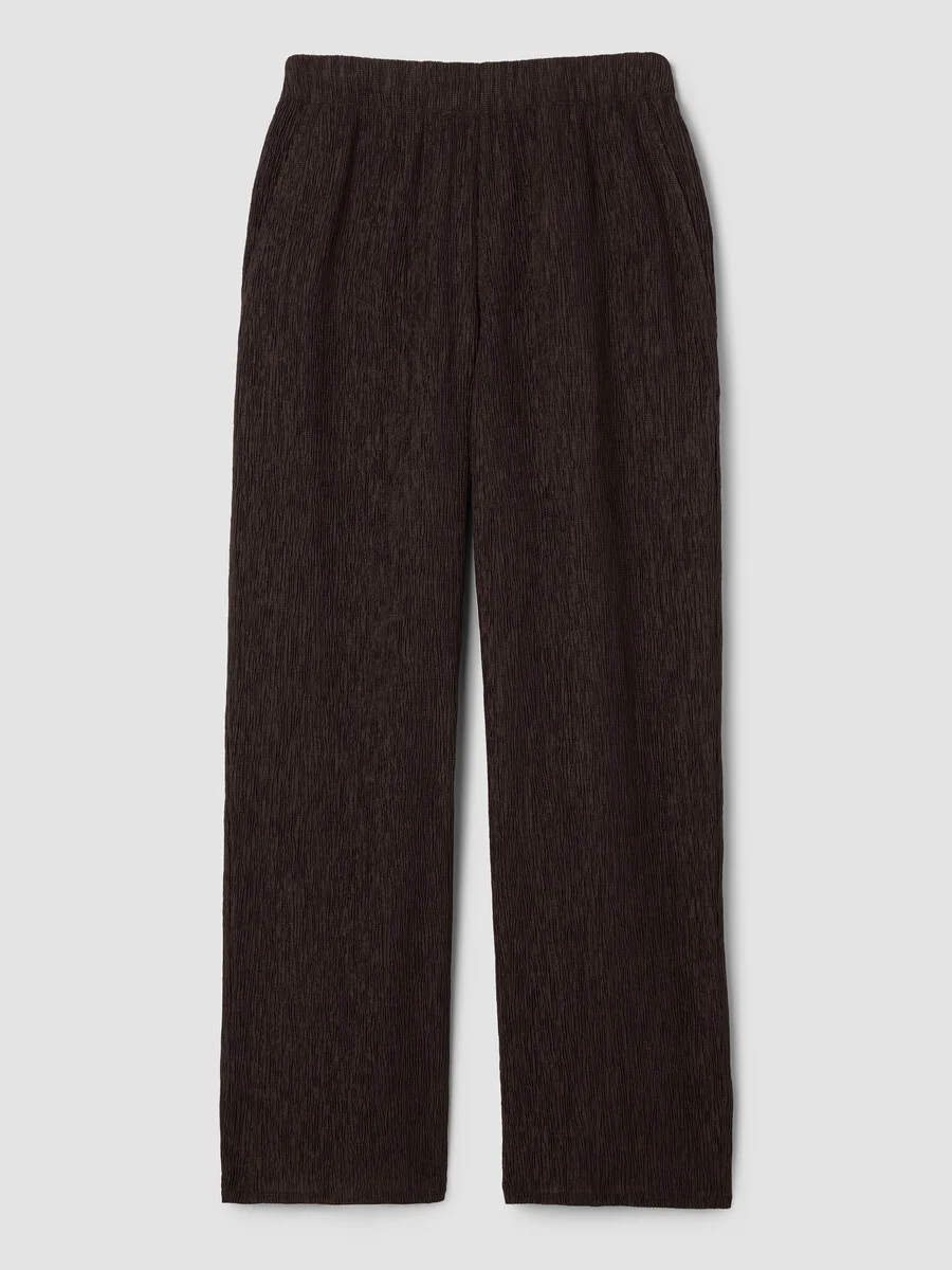 Woven Plissé Straight Pant - 1