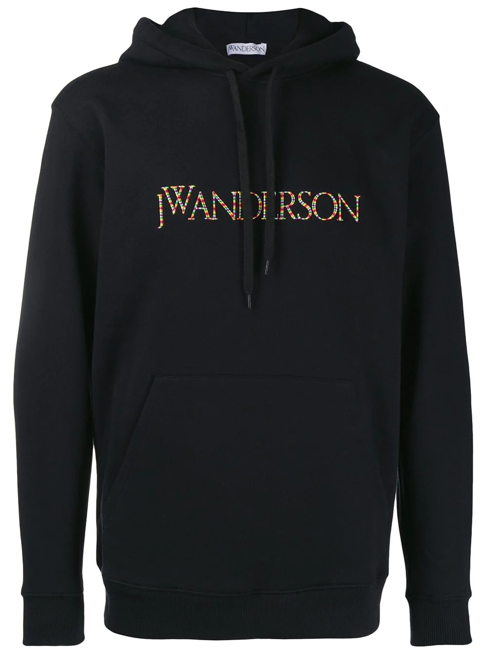 logo embroidered hoodie - 1