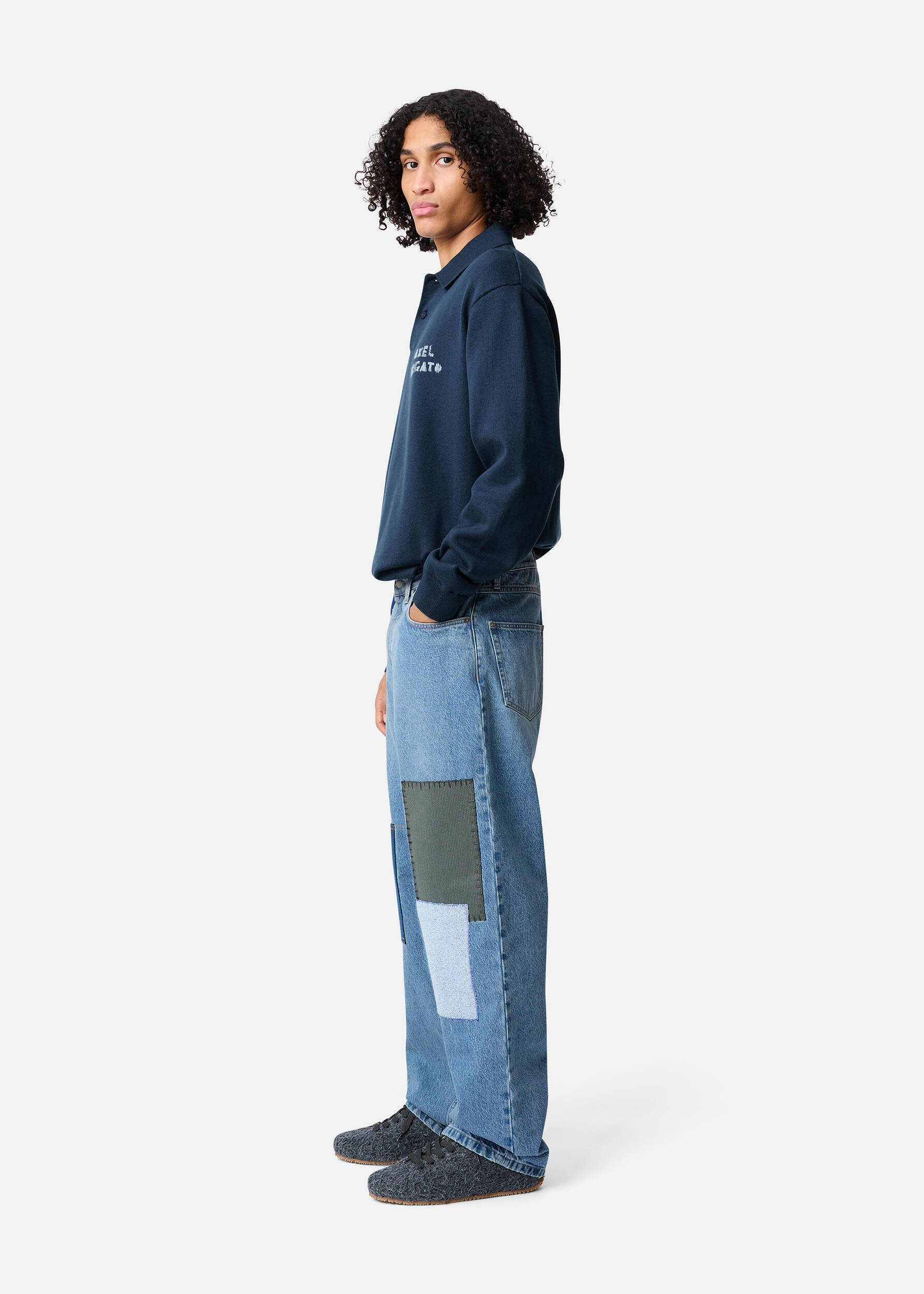 Zine Embroidered Patch Jeans - 10