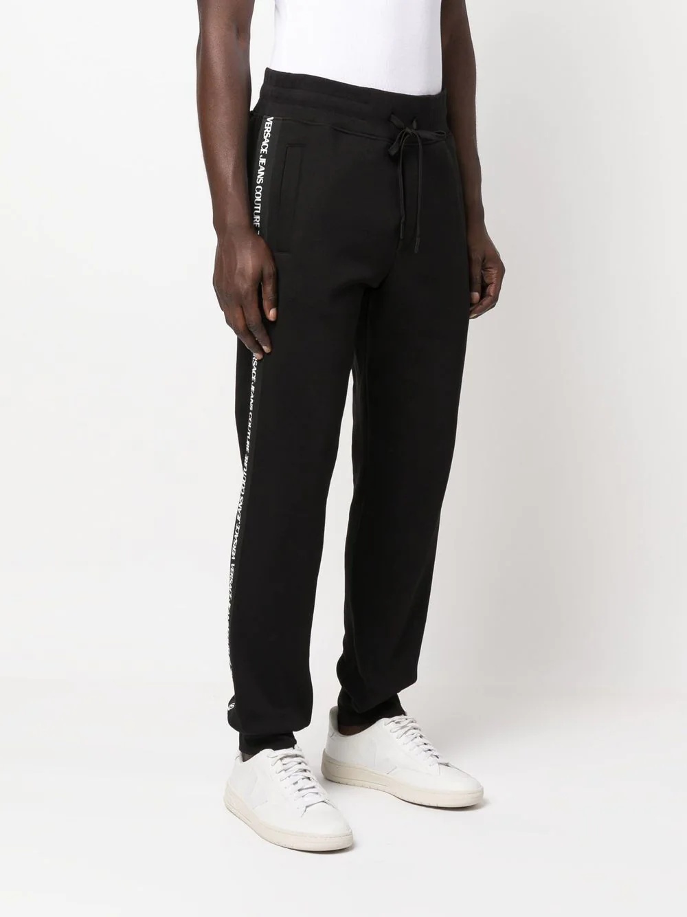 logo-tape cotton track-pants - 3