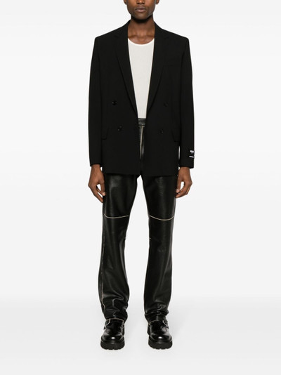 MSGM logo-patch double-breasted blazer outlook