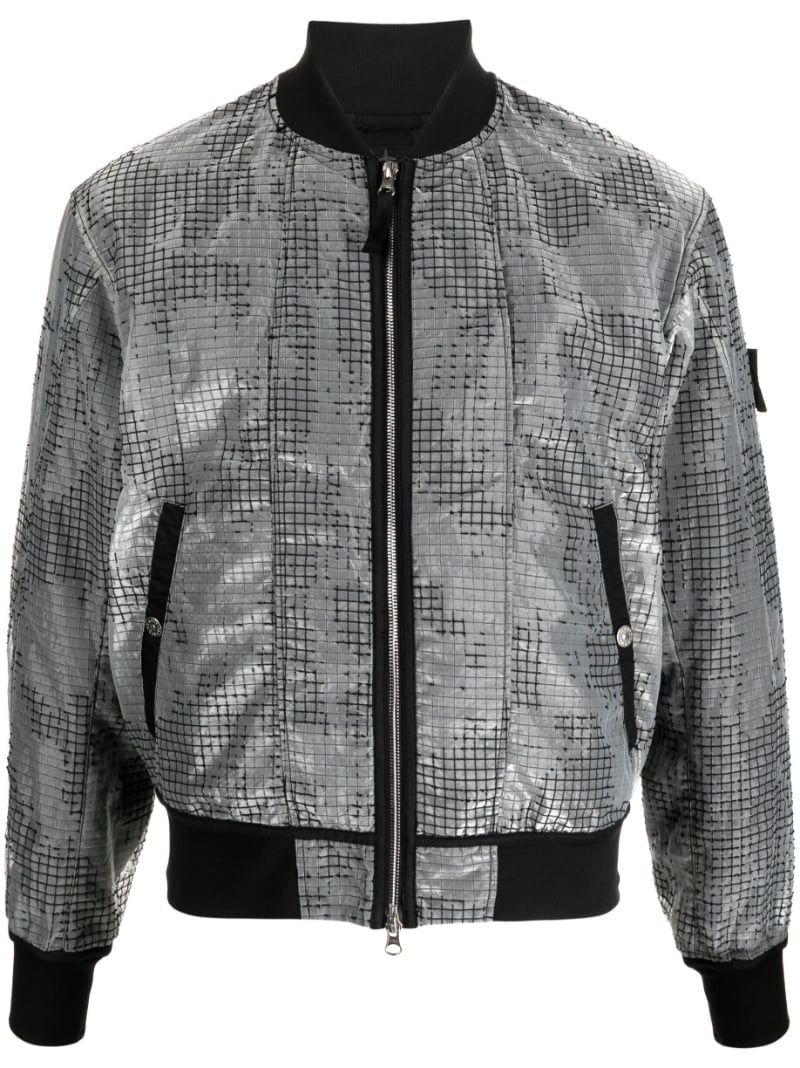 mesh-panel bomber jacket - 1