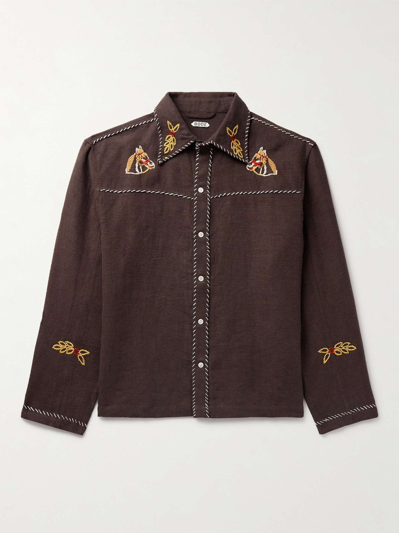 Show Pony Embroidered Linen Shirt 1