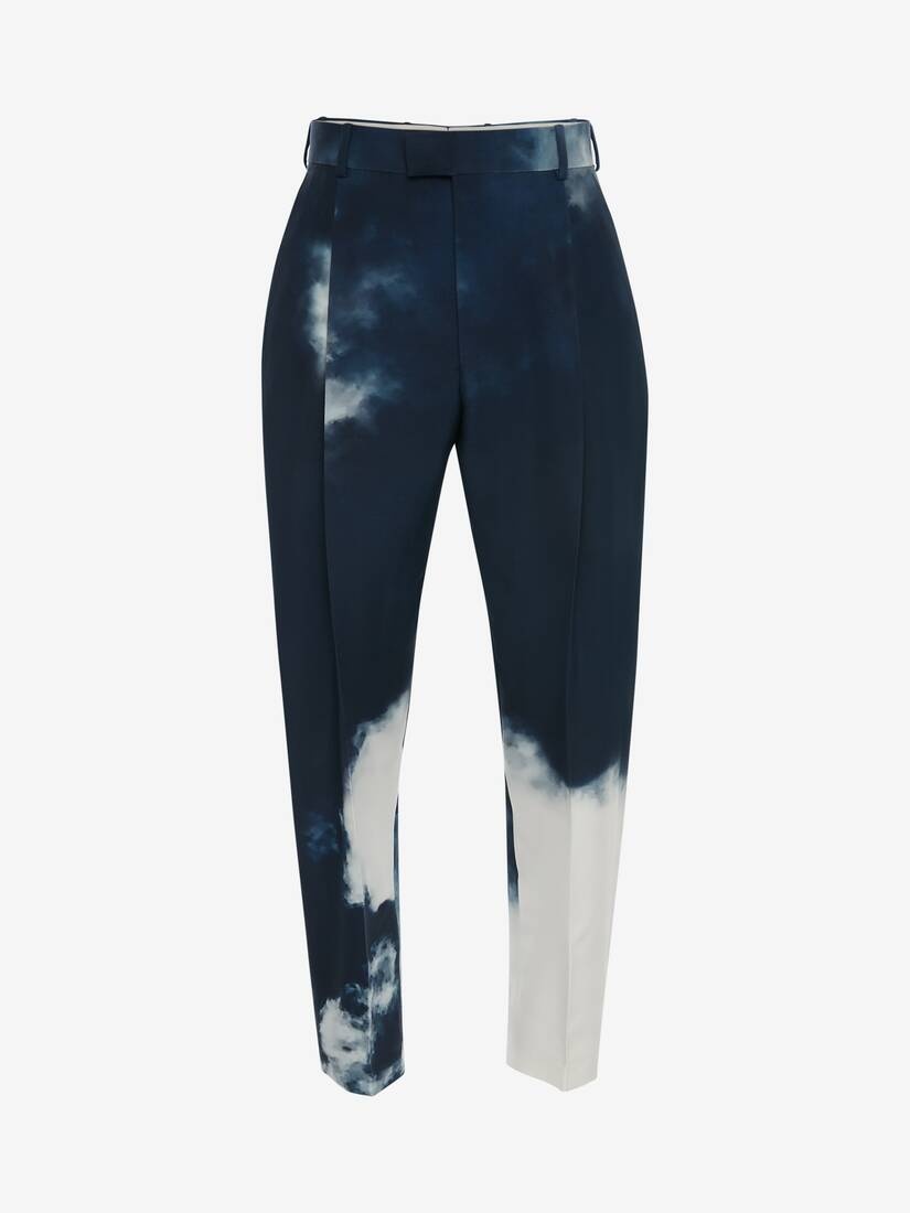 Blue Sky Pleat Trousers in Sky Blue - 1