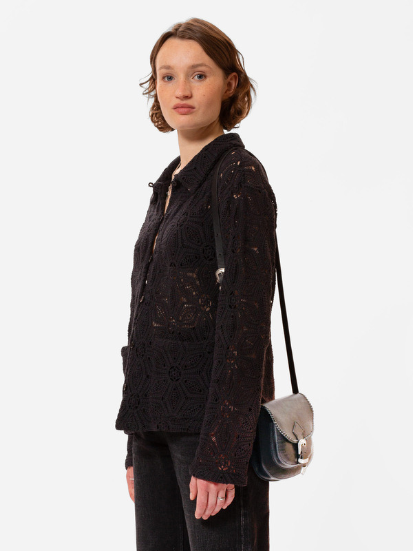 Western Leather Saddle Bag Black - 2