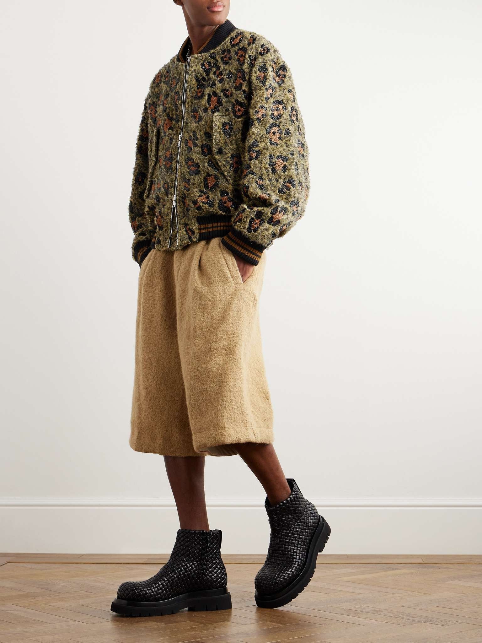 Dries Van Noten Embellished Leopard-Print Alpaca-Blend