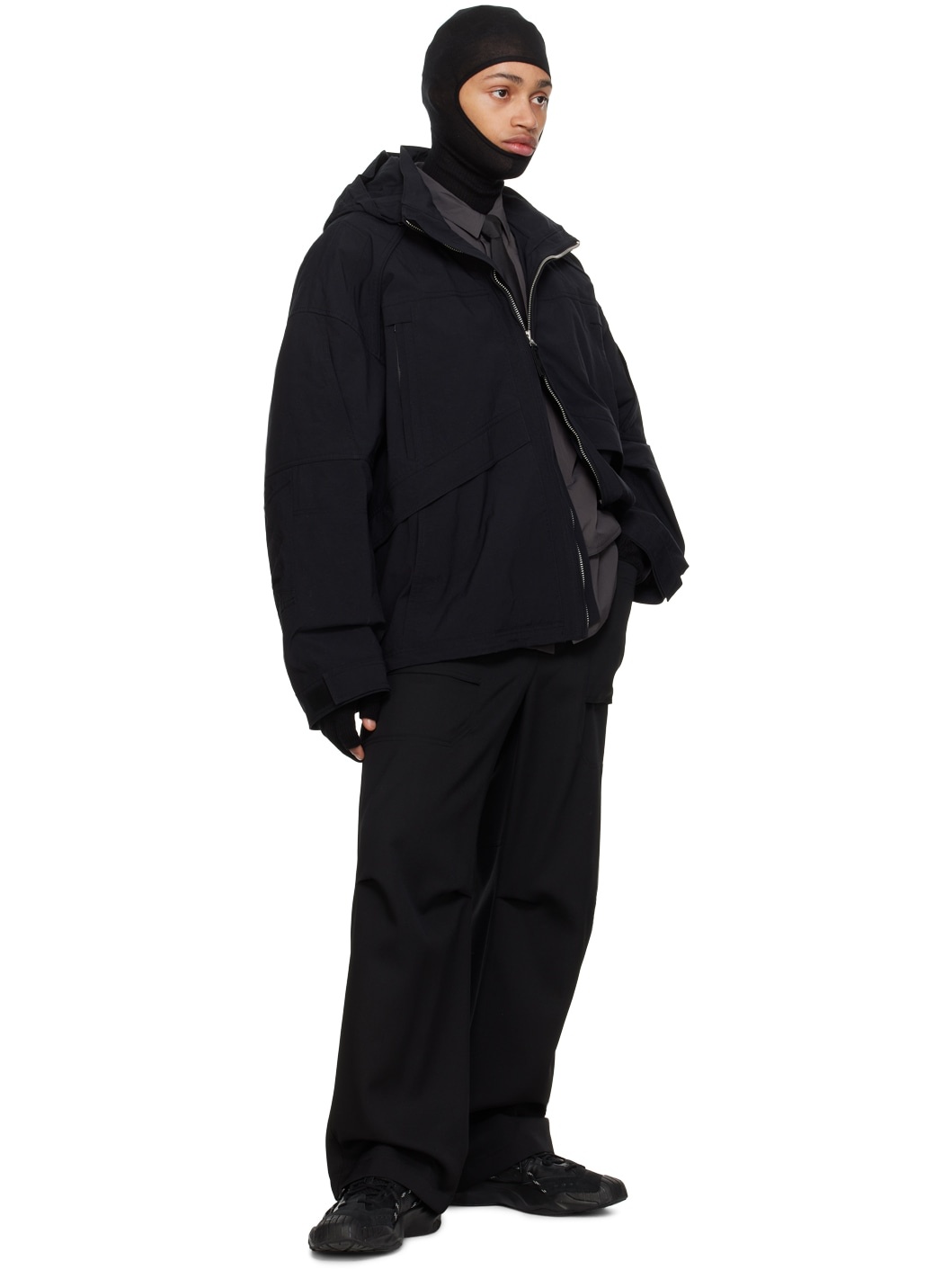 Black Raglan Sleeve Jacket - 4