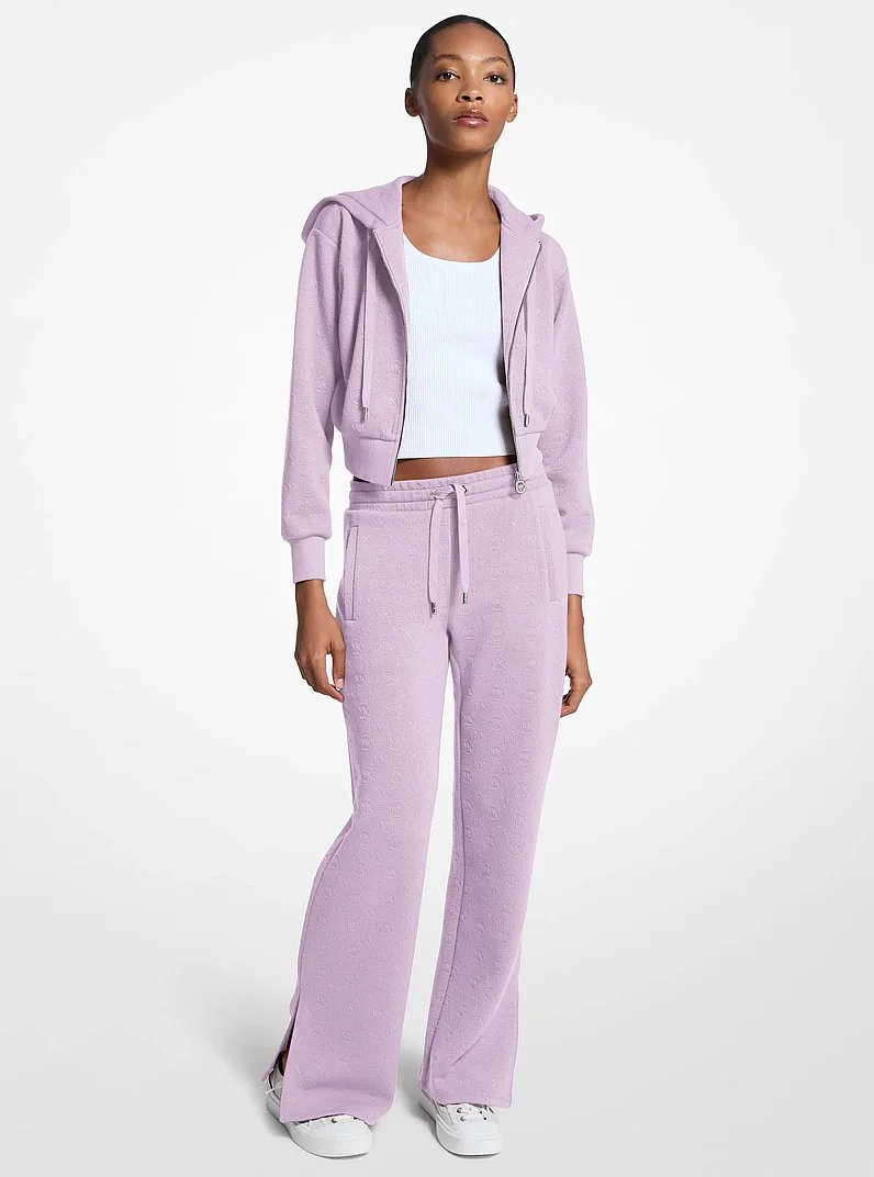 Logo Jacquard Knit Pants - 1
