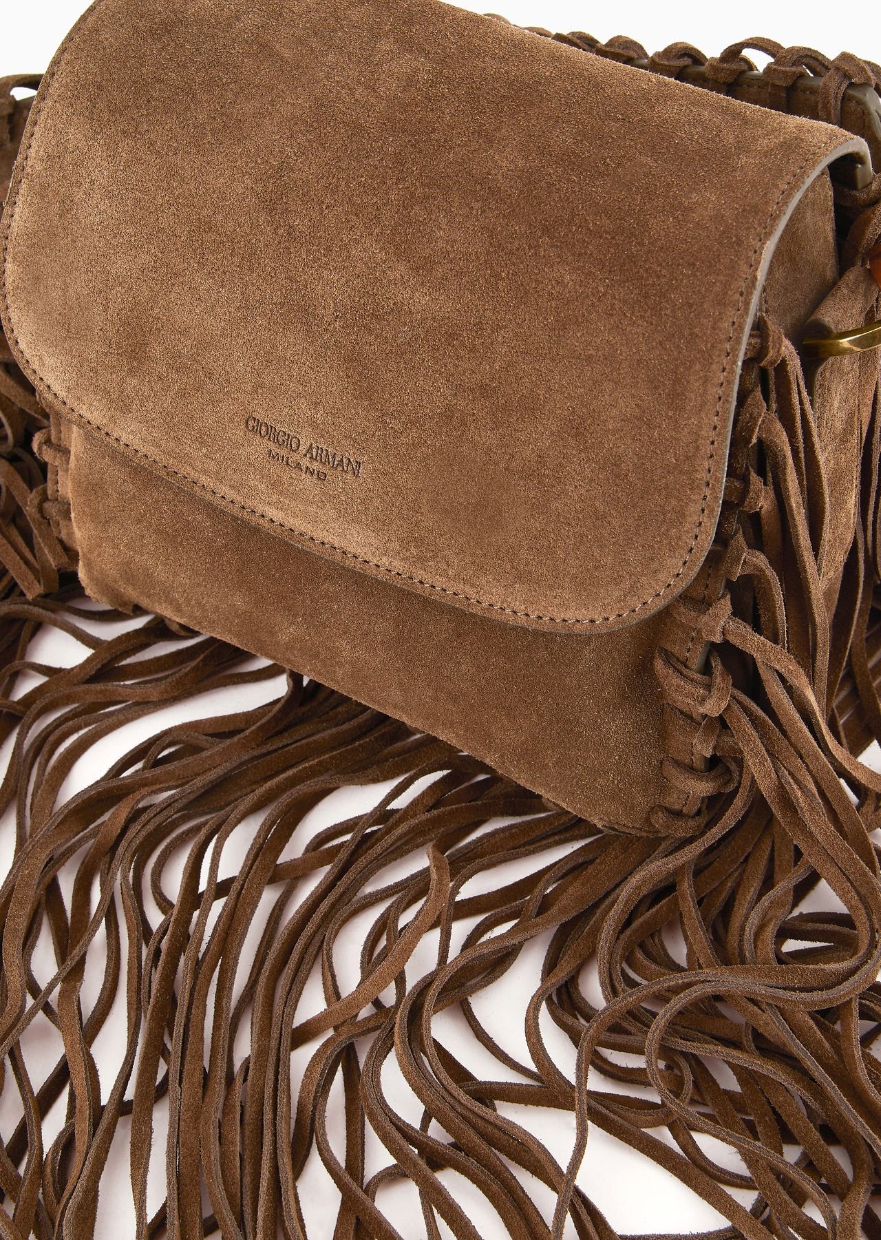 La Prima fringed suede bag - 8