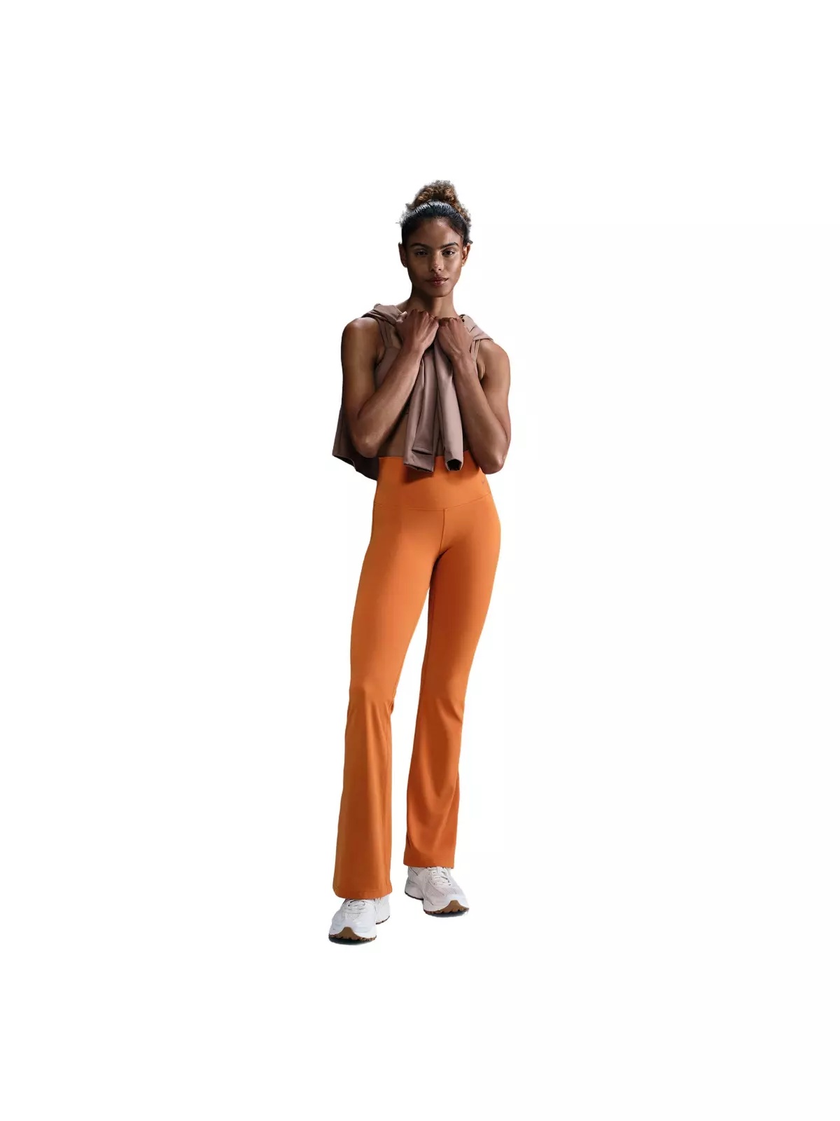 Women's Zenvy High-Waisted Flared Leggings - Orange - 3