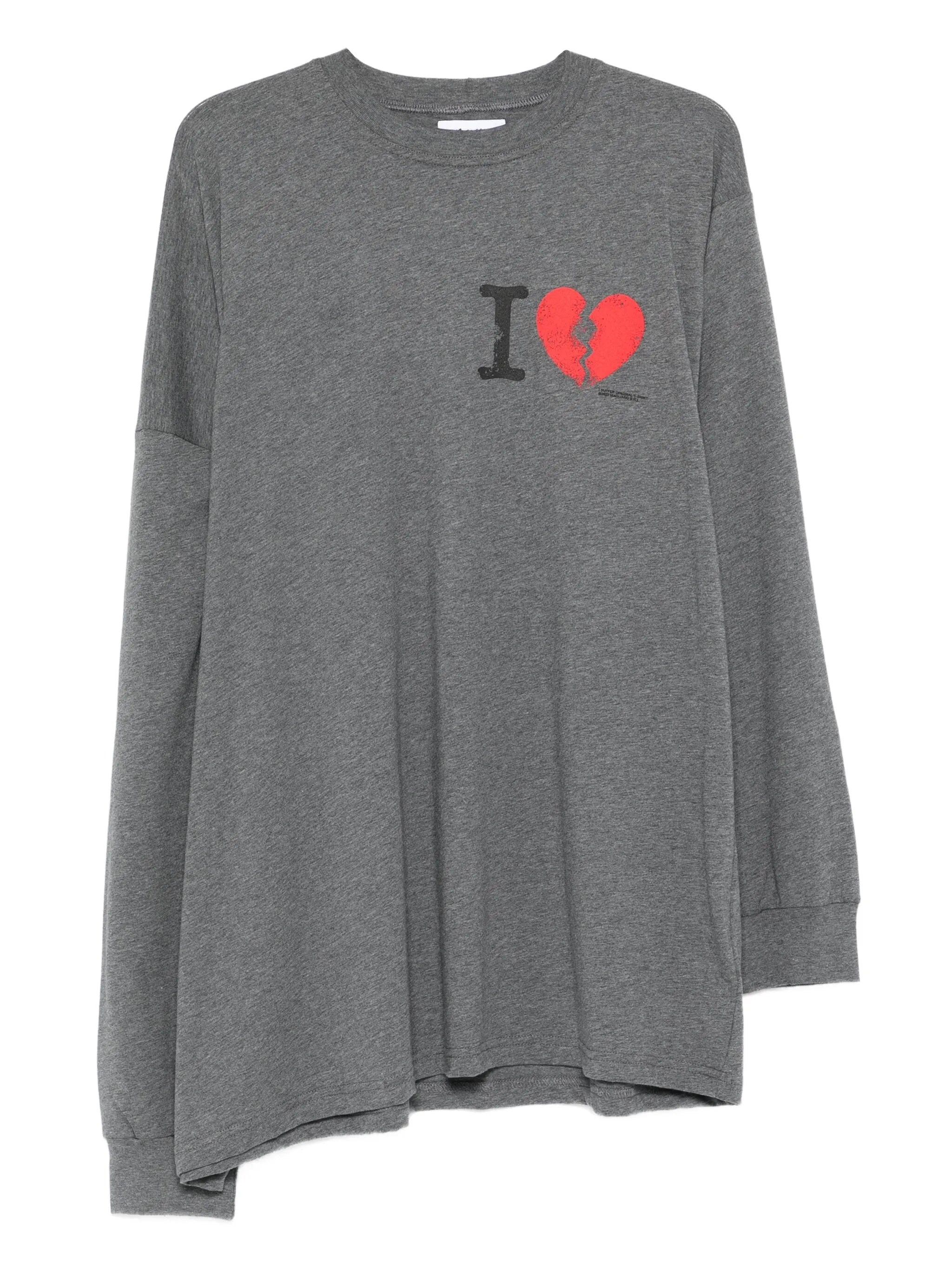 Magliano Broken-heart Print Long-sleeved T-shirt - 1