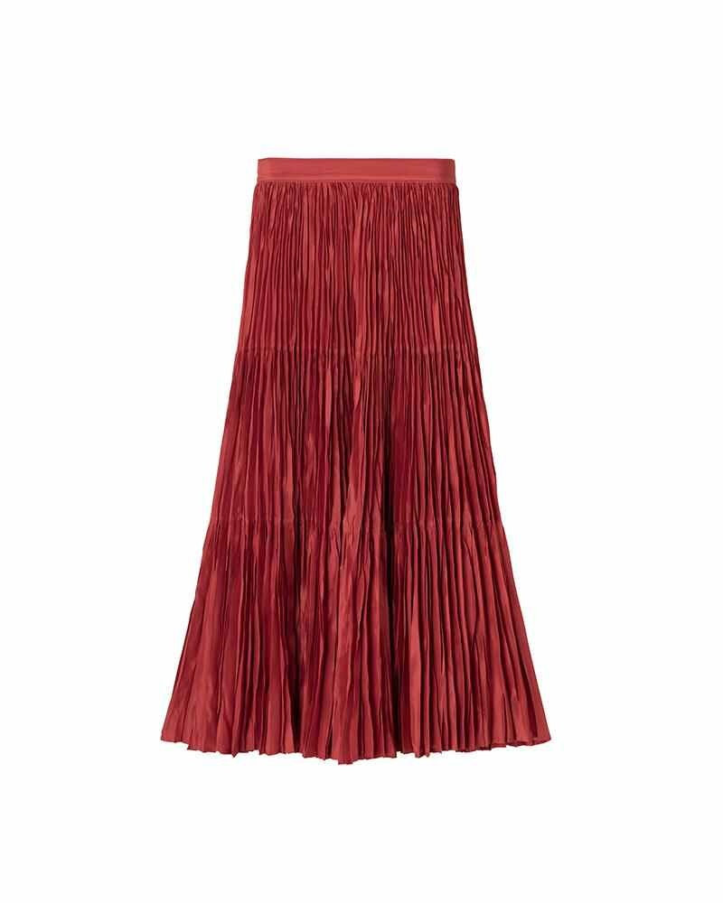 LISE PLEATED SKIRT RED - 1