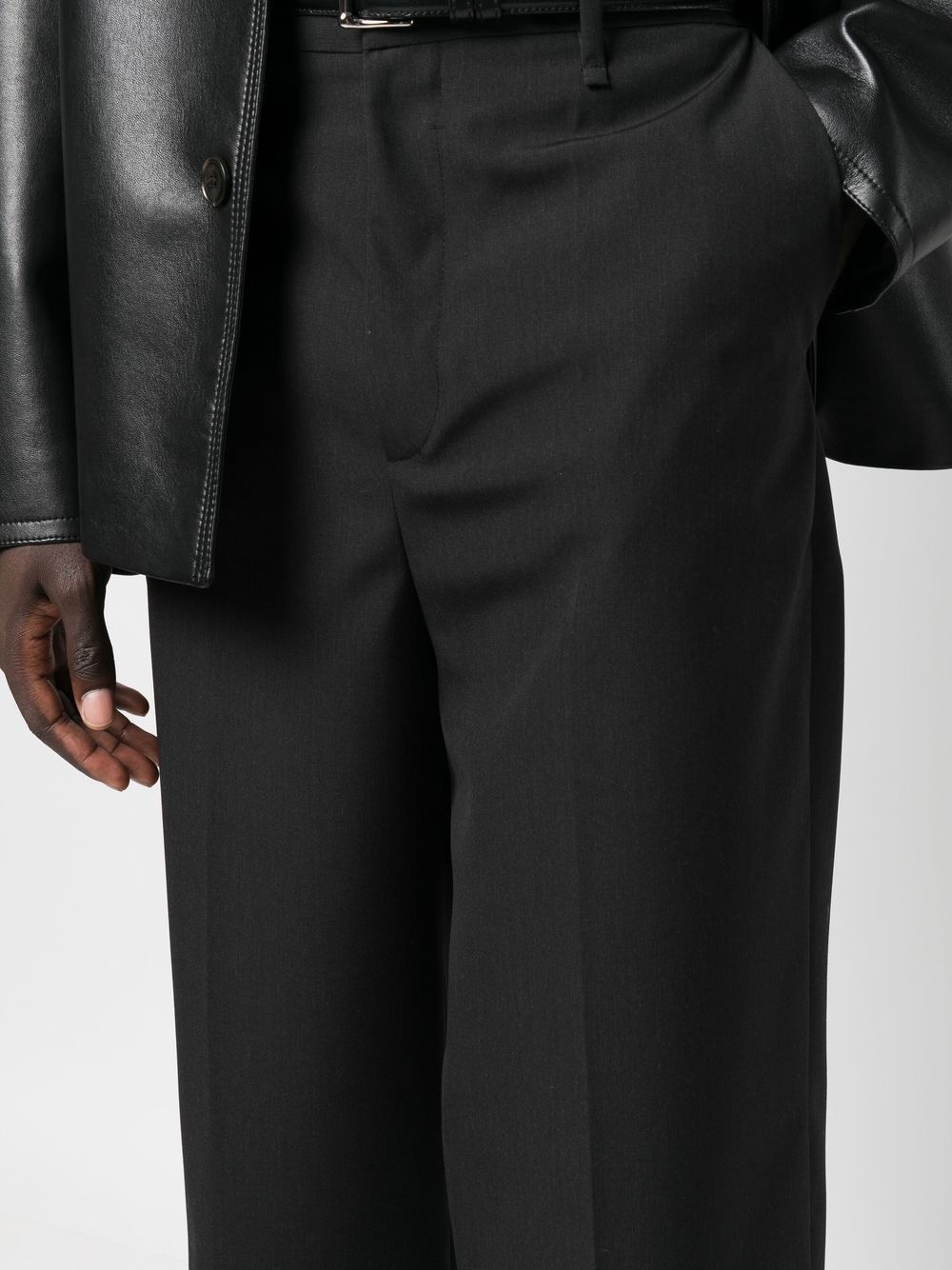 high-waisted wide-leg trousers - 5