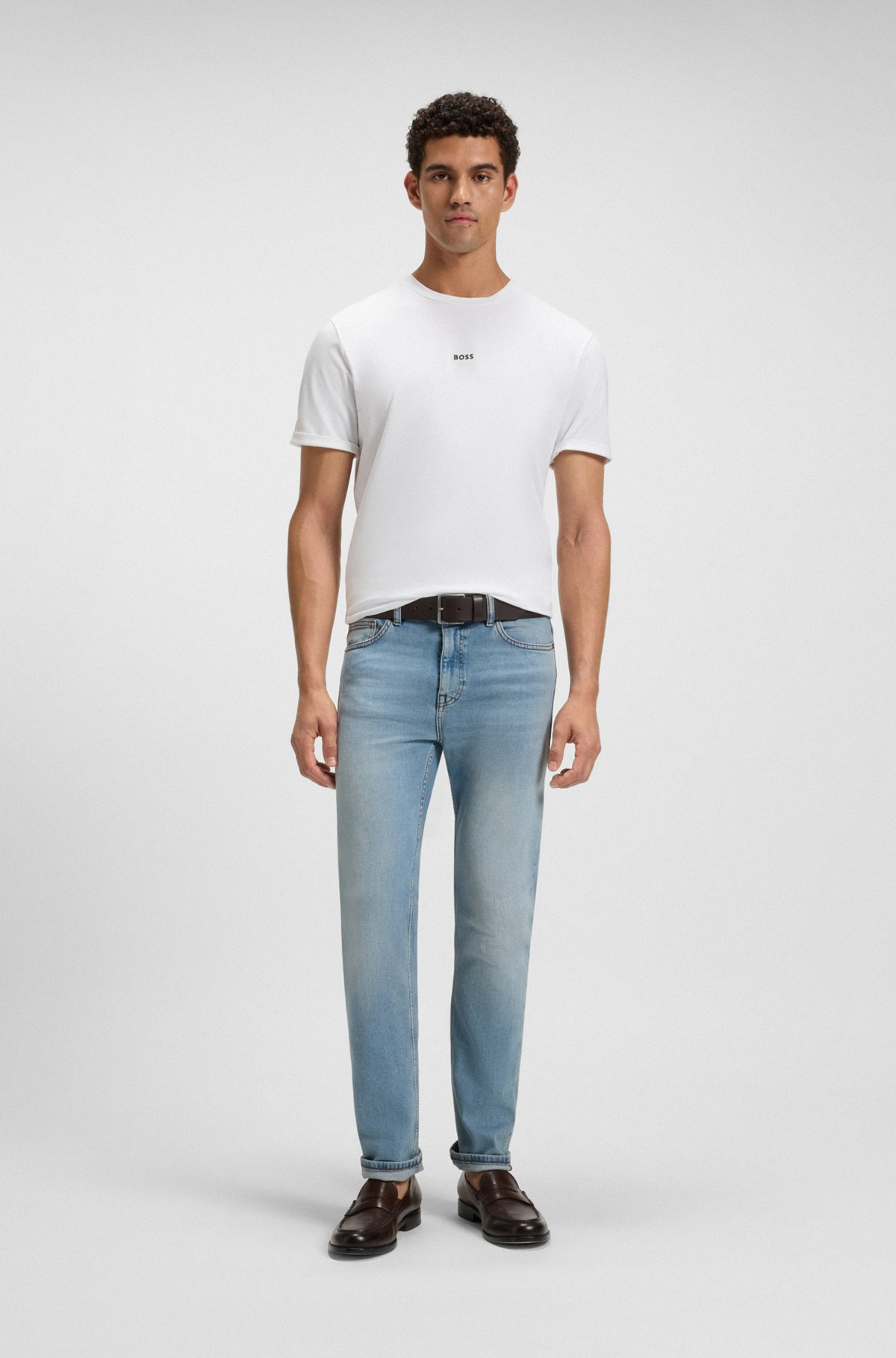 DELAWARE SLIM-FIT JEANS IN BRIGHT-BLUE COMFORT-STRETCH DENIM - 3