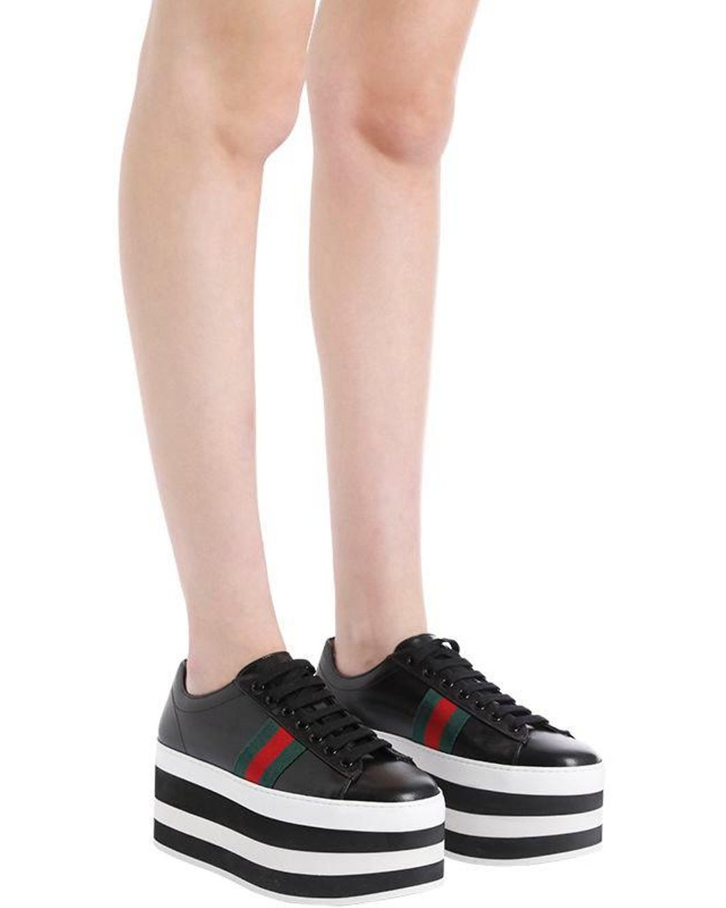 Gucci Peggy black platform ace sneaker 37 - 2