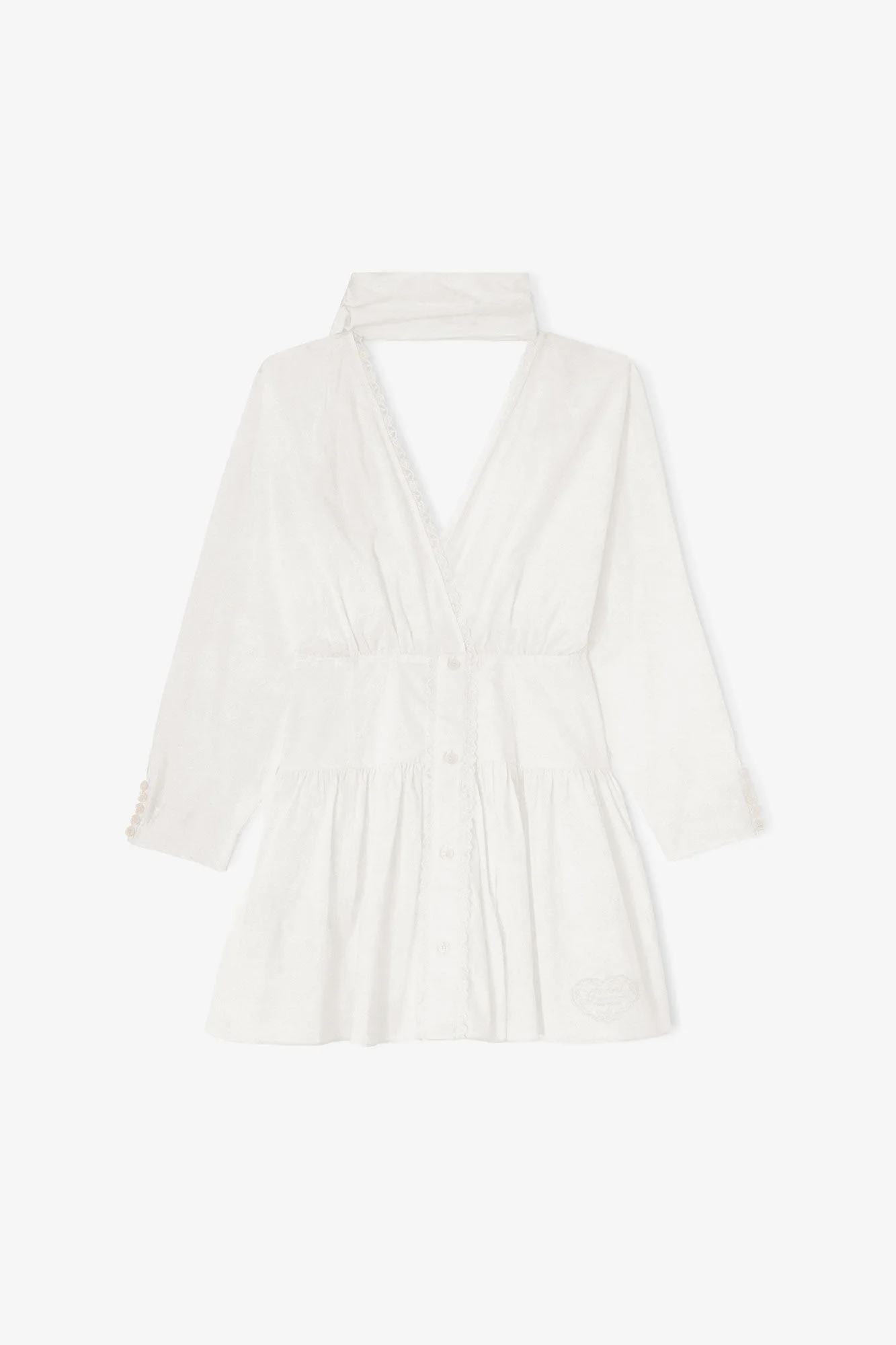 DRESS IN WHITE COTTON - 1