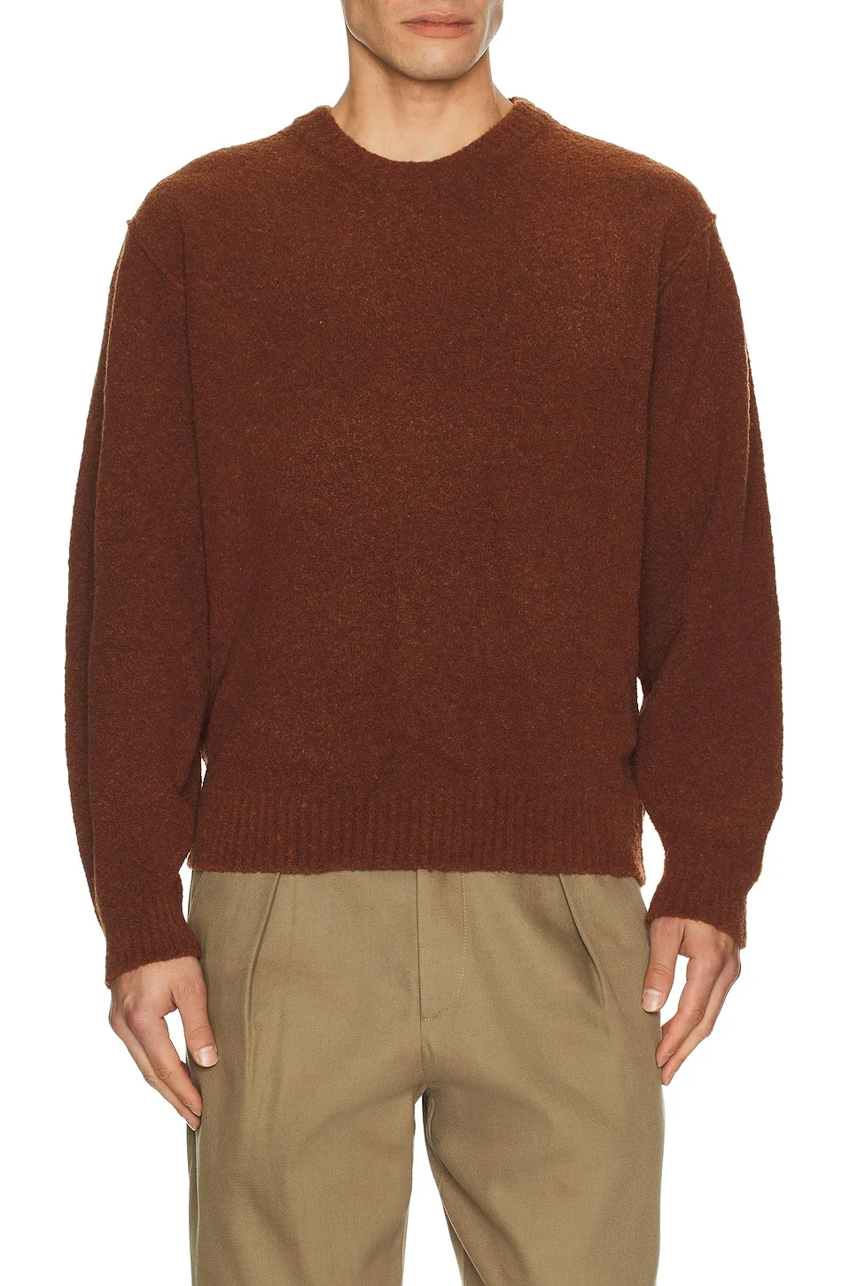 Boucle Reverse Seam Pullover - 1