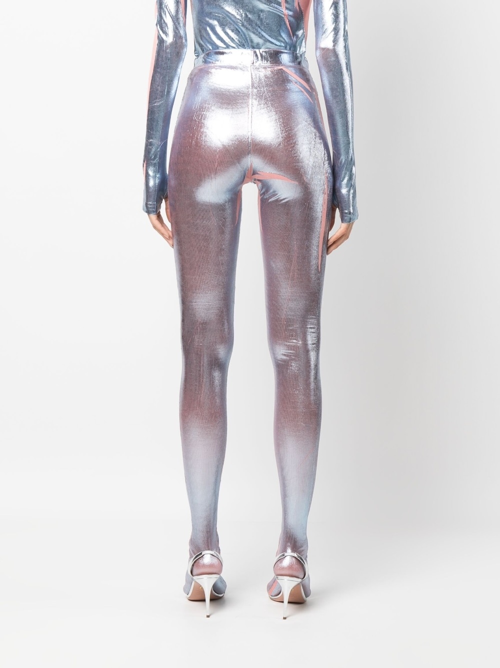 stretch iridescent leggings - 4