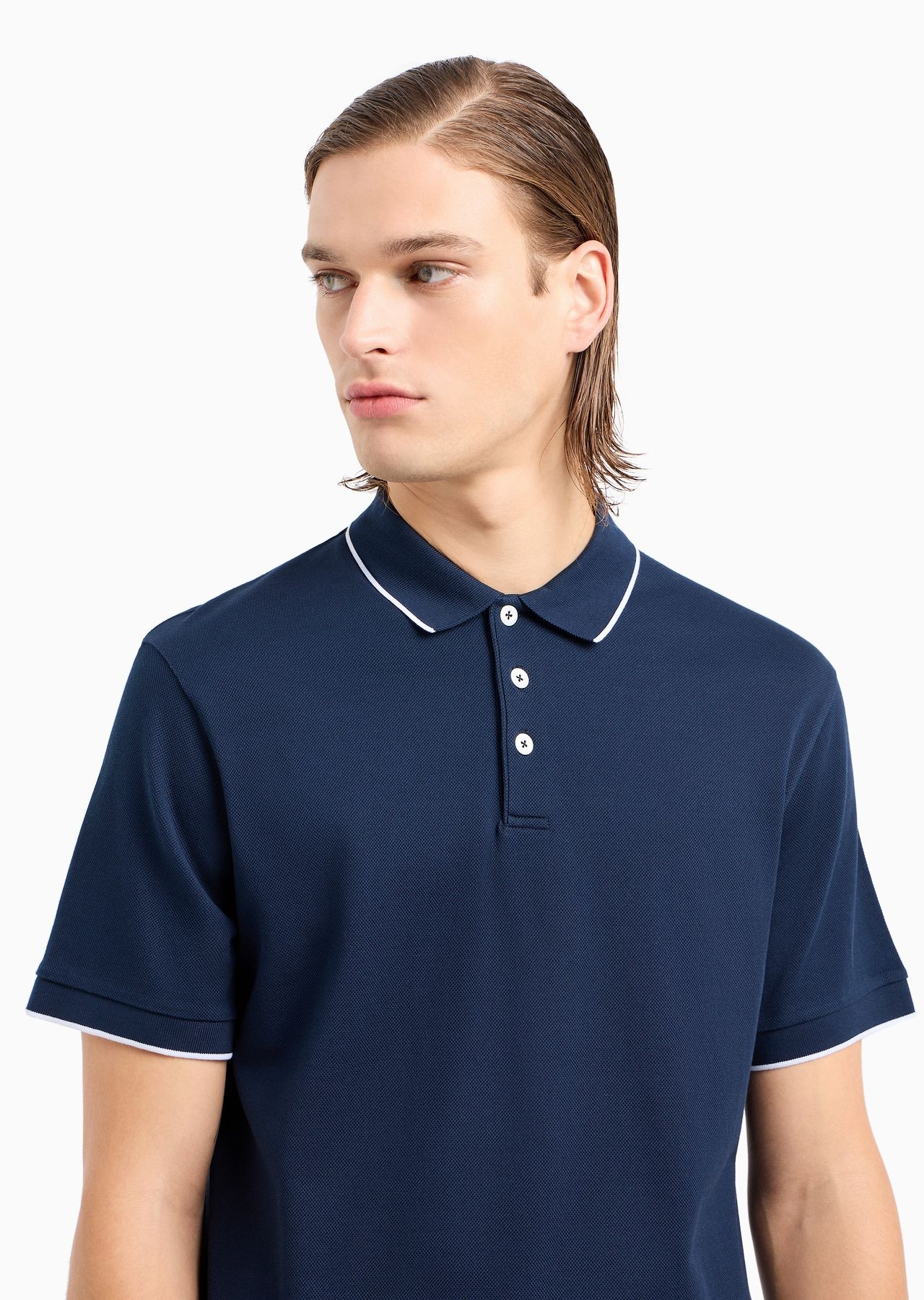 Piqué polo shirt in lisle cotton yarn - 5