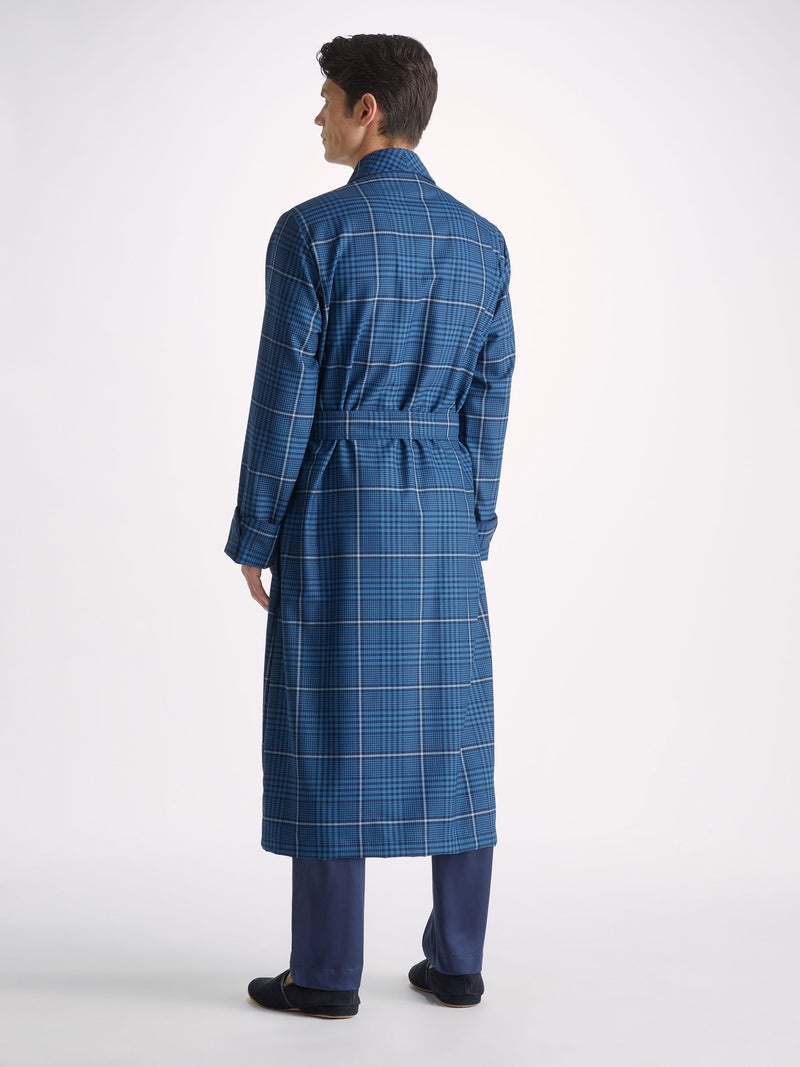 Men's Dressing Gown York 43 Wool Blue - 4