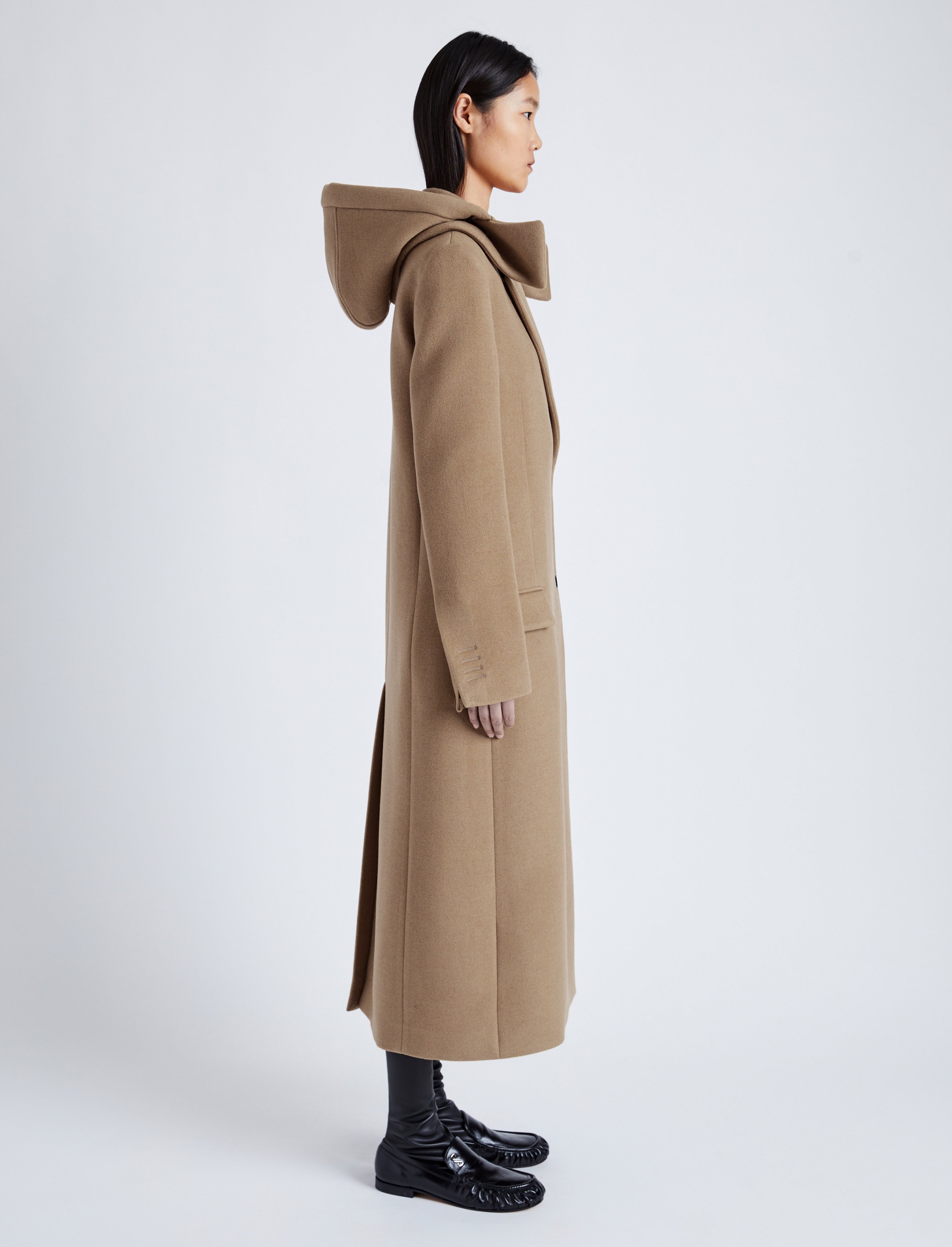 Reed Coat in Brushed Melange Wool - 4