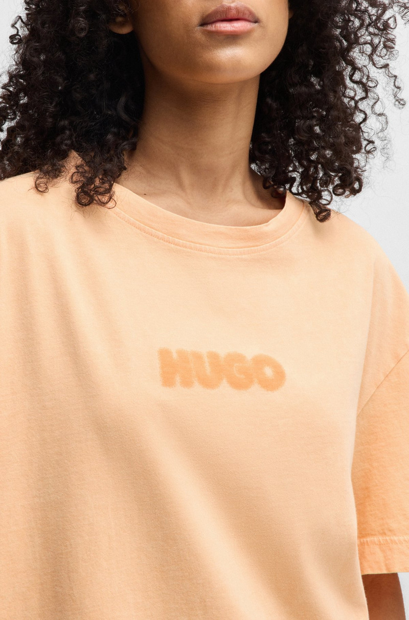 RELAXED-FIT PRINTED PAJAMAS IN COTTON WITH BLURRED LOGOS 3