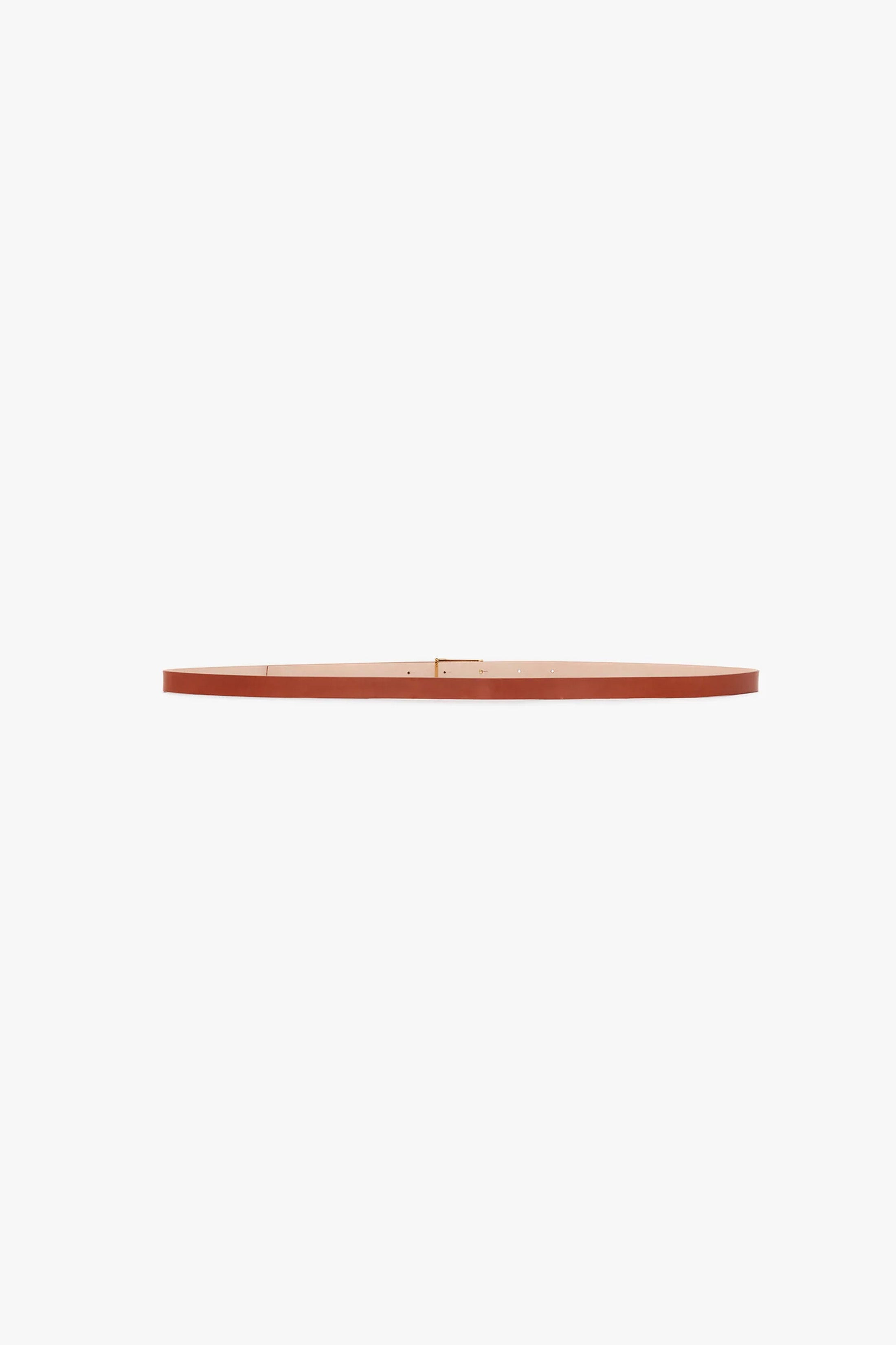 Exclusive Micro Frame Belt In Tan Leather - 3