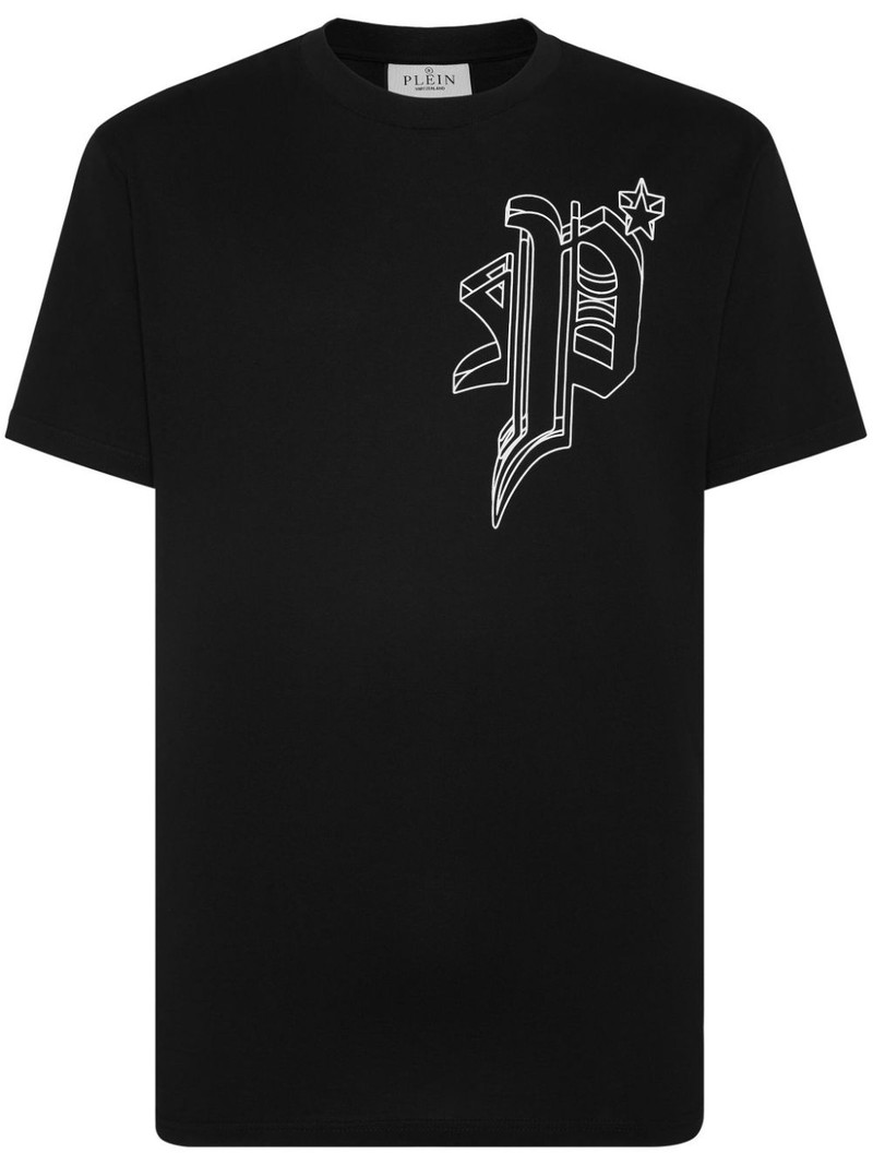 skull-print cotton T-shirt 1