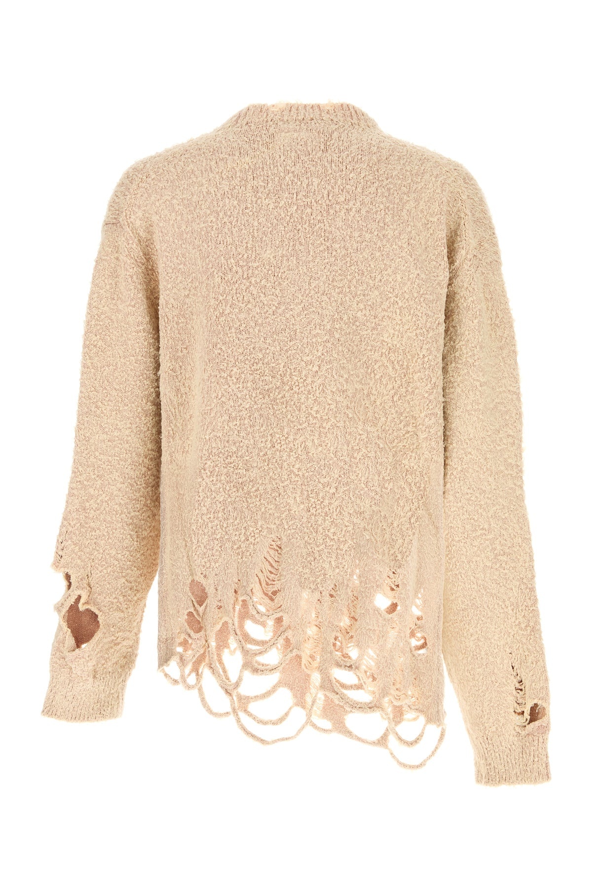 Melange pastel pink cotton sweater - 2
