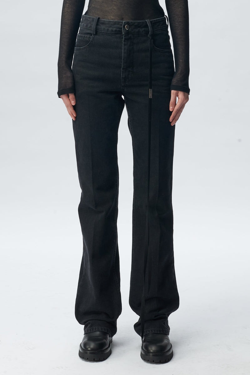 Ona 5-Pockets Slim Fit Flared Trousers 1