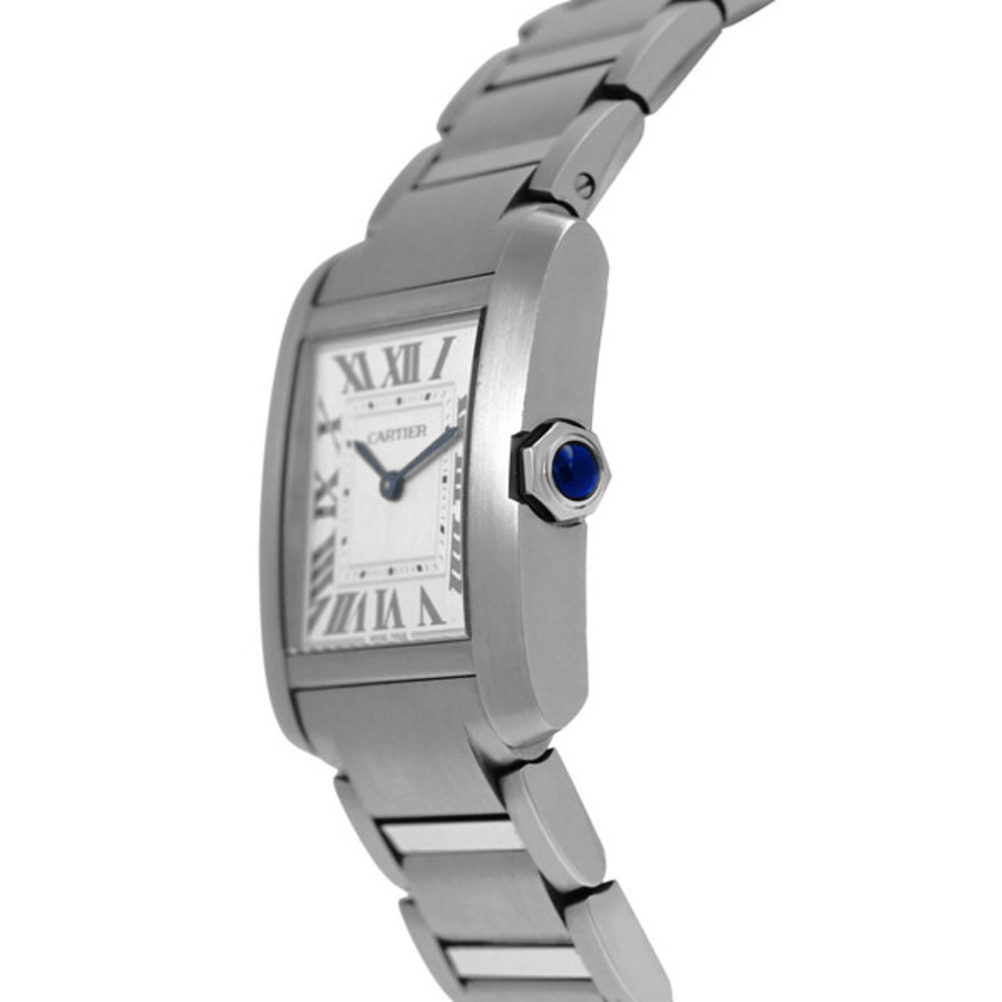 Pre-owned Cartier Tank Francaise Quartz Silver Dial Ladies Watch WSTA0074 - 3