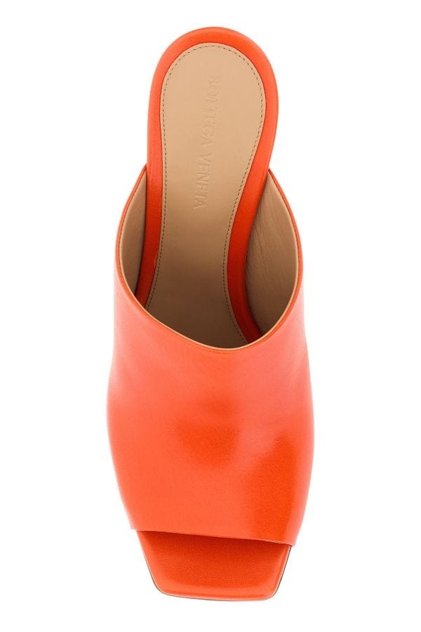 サンダル・ミュール Bottega Veneta Orange Nappa Leather Knot Mules Bottega Veneta Orange Nappa Leather Knot Mules | italist