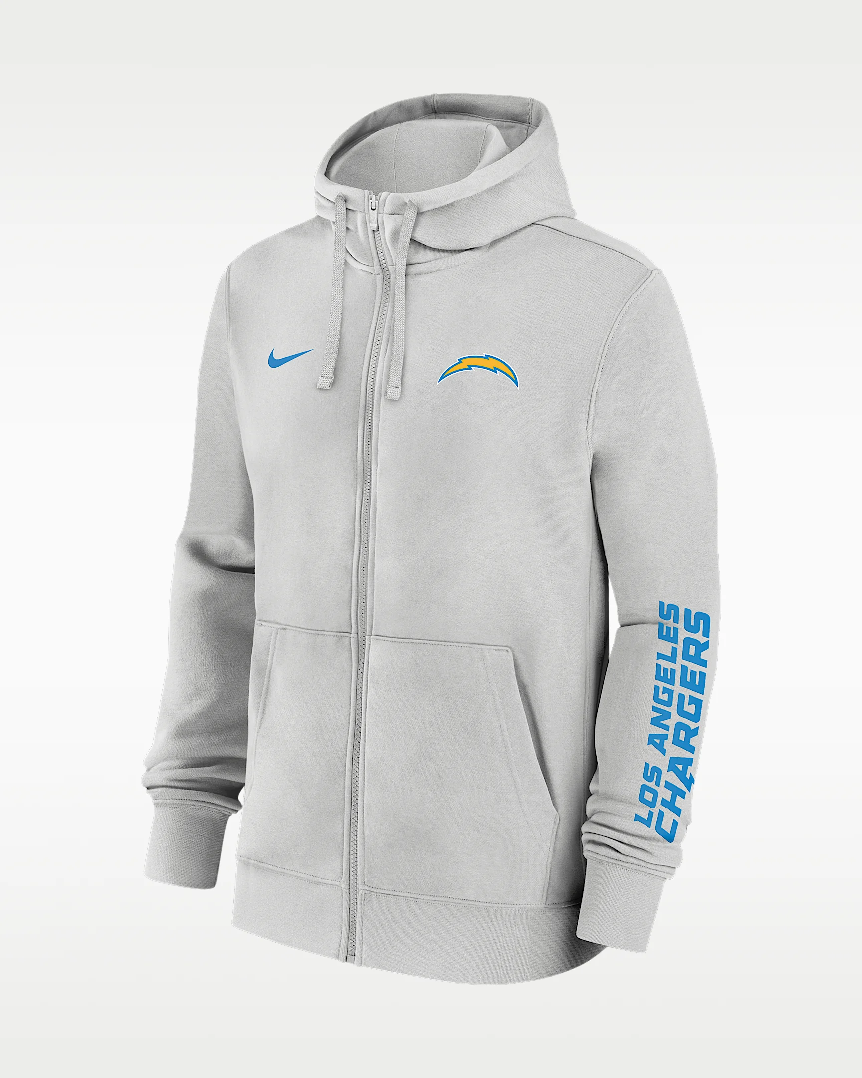 Los Angeles Chargers Club Men's Nike NFL Full-Zip Hoodie - 1