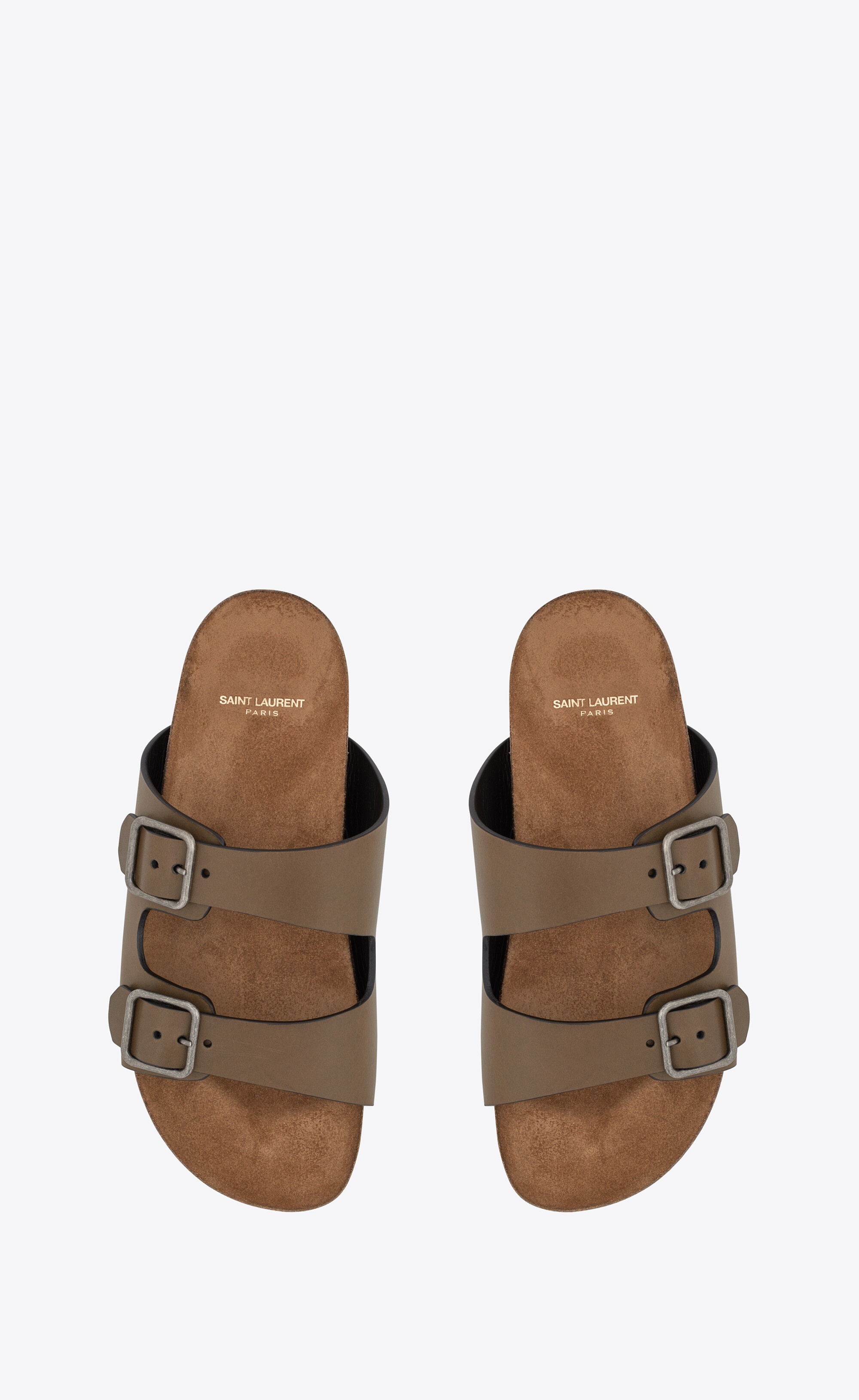 jimmy flat sandals in smooth leather - 2