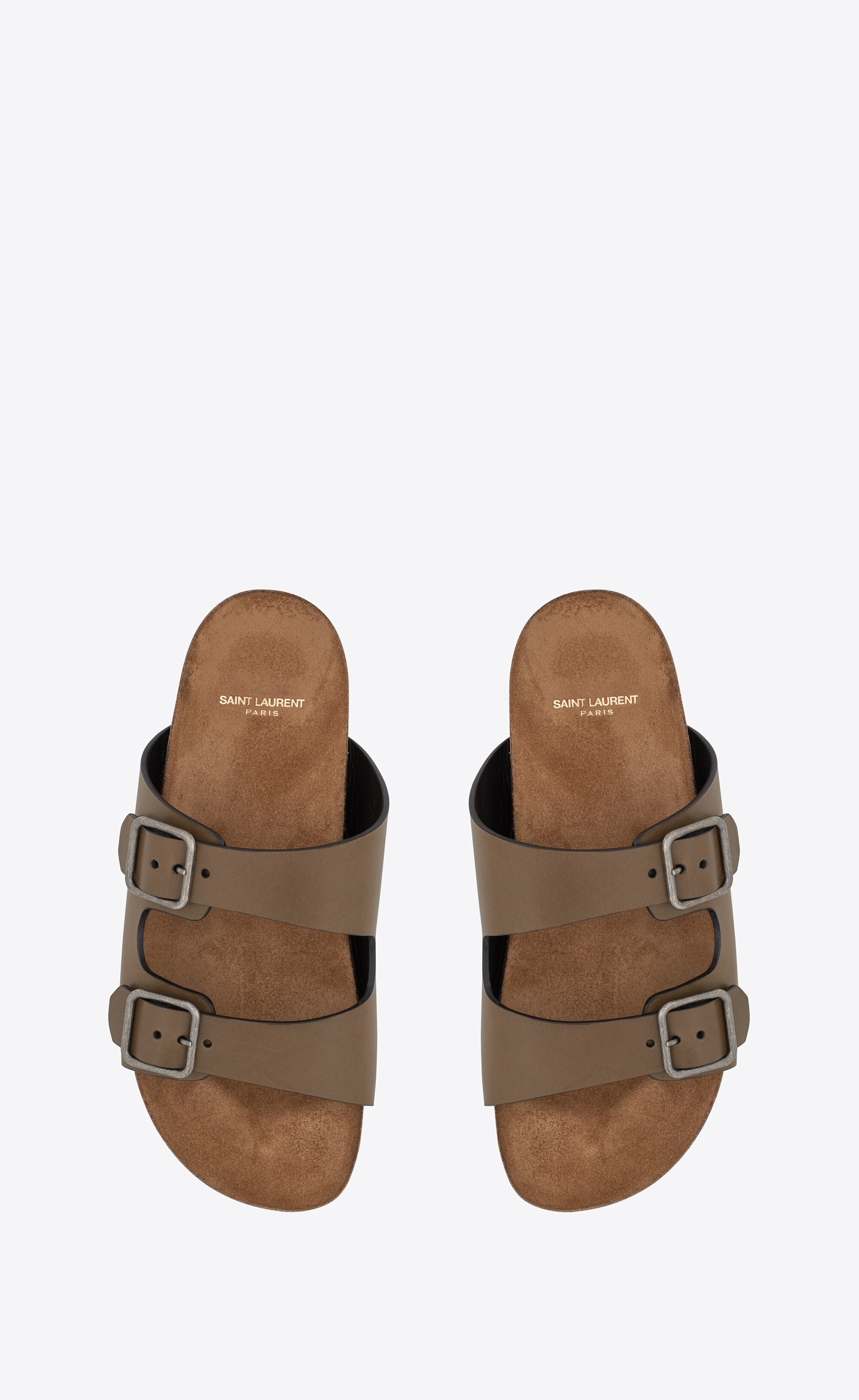 Saint laurent jimmy leather slides sales