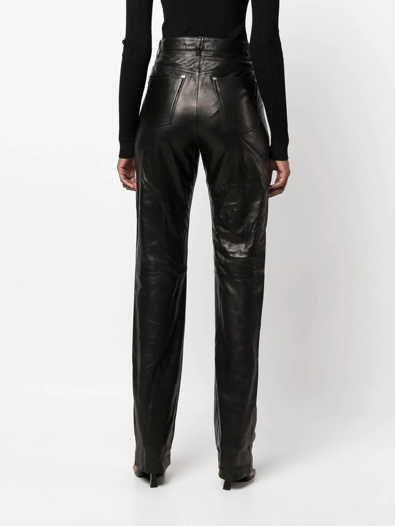 straight-leg lambskin trousers 4