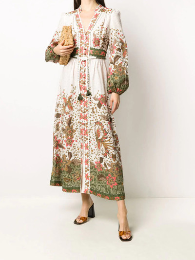 Zimmermann floral print billowing sleeve dress outlook