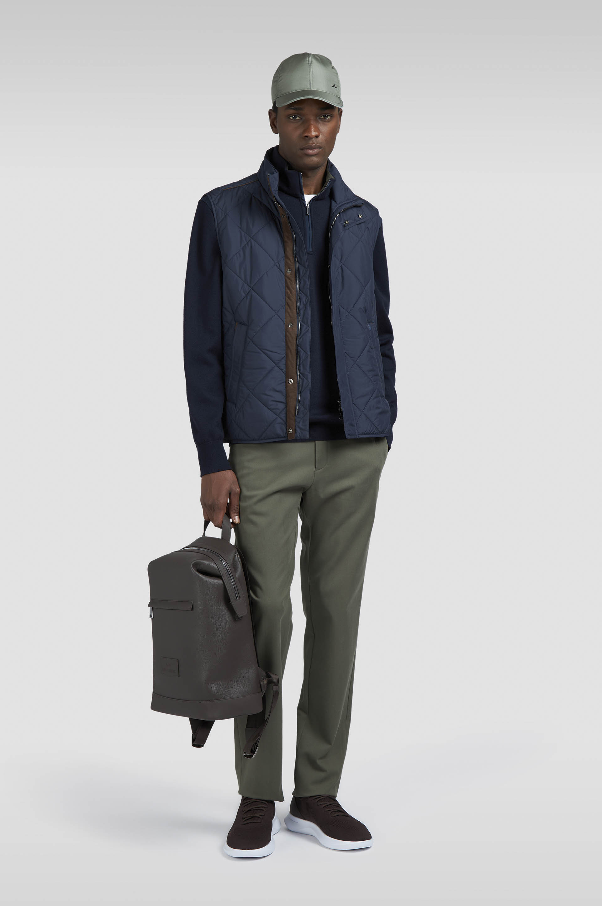 SOFT COOL TOUCH WOOL HALF ZIP SWEATER WITH TYPHOON® PLATINUM DETAILS - 2
