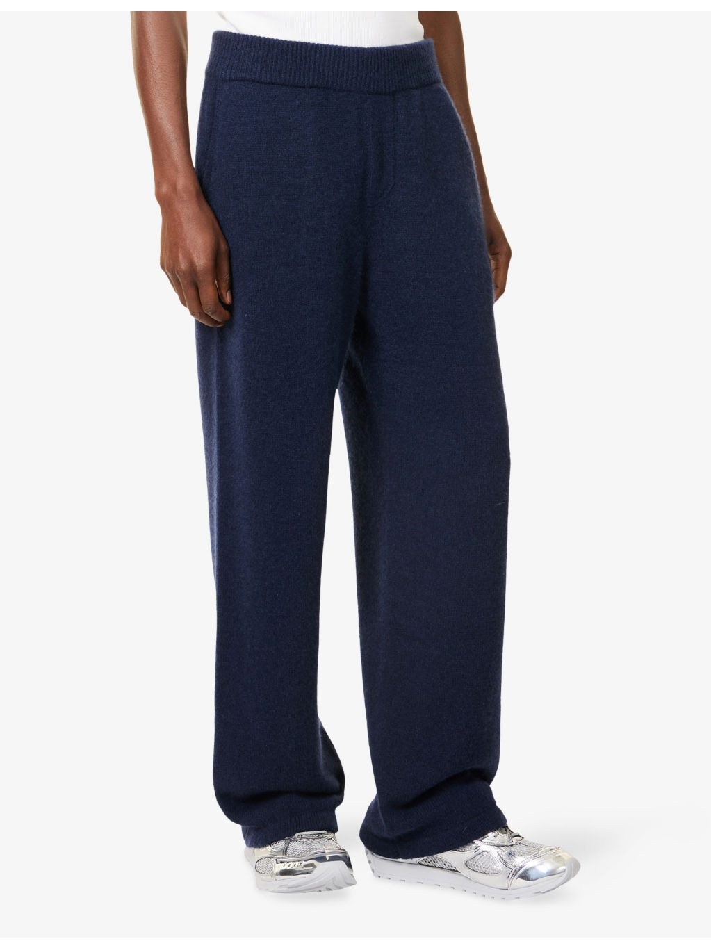 Brushed Wide-Leg Cashmere Trousers - 3