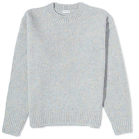 DRIES VAN NOTEN【MORANE MARL CREW KNIT】 Dries Van Noten Men's Morane Marl Crew Knit in Grey Dries