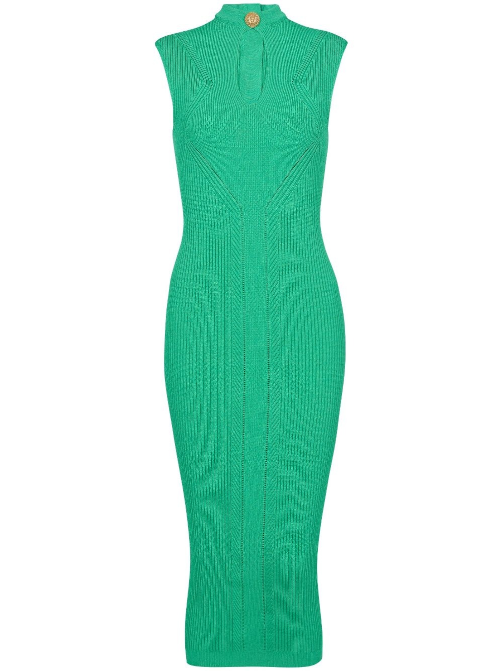 ribbed-knit midi dress - 1