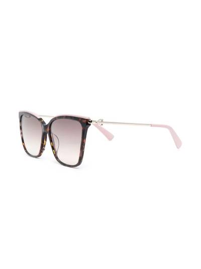 Longchamp tortoiseshell-effect square sunglasses outlook