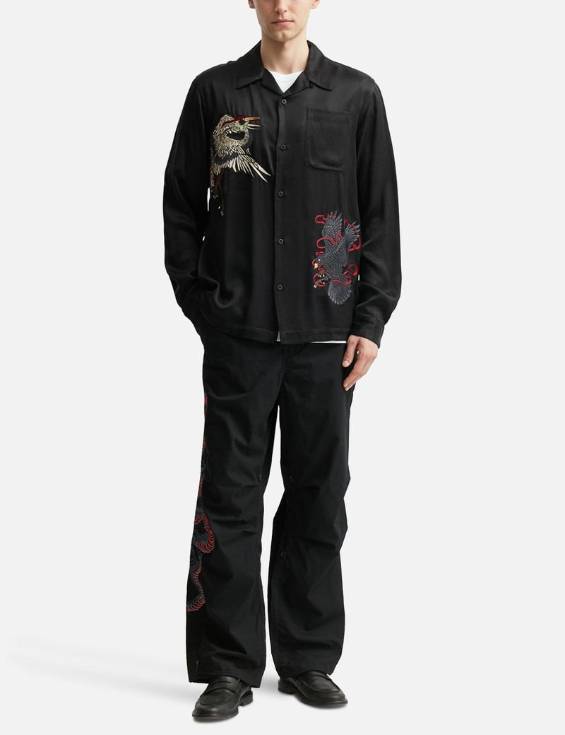 MAHARISHI CROW AND HERON CAMP COLLAR SHIRT outlook