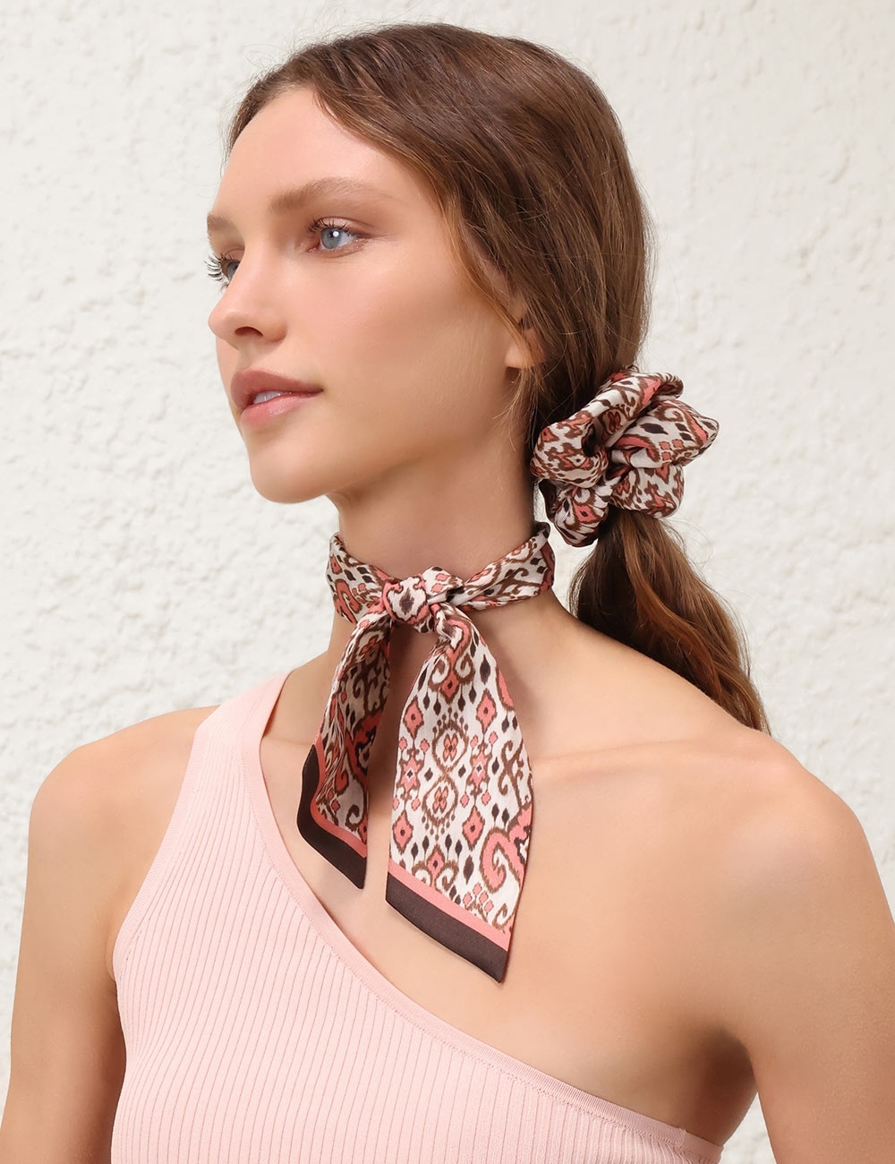 PRINTED SILK SCRUNCHIE - 4