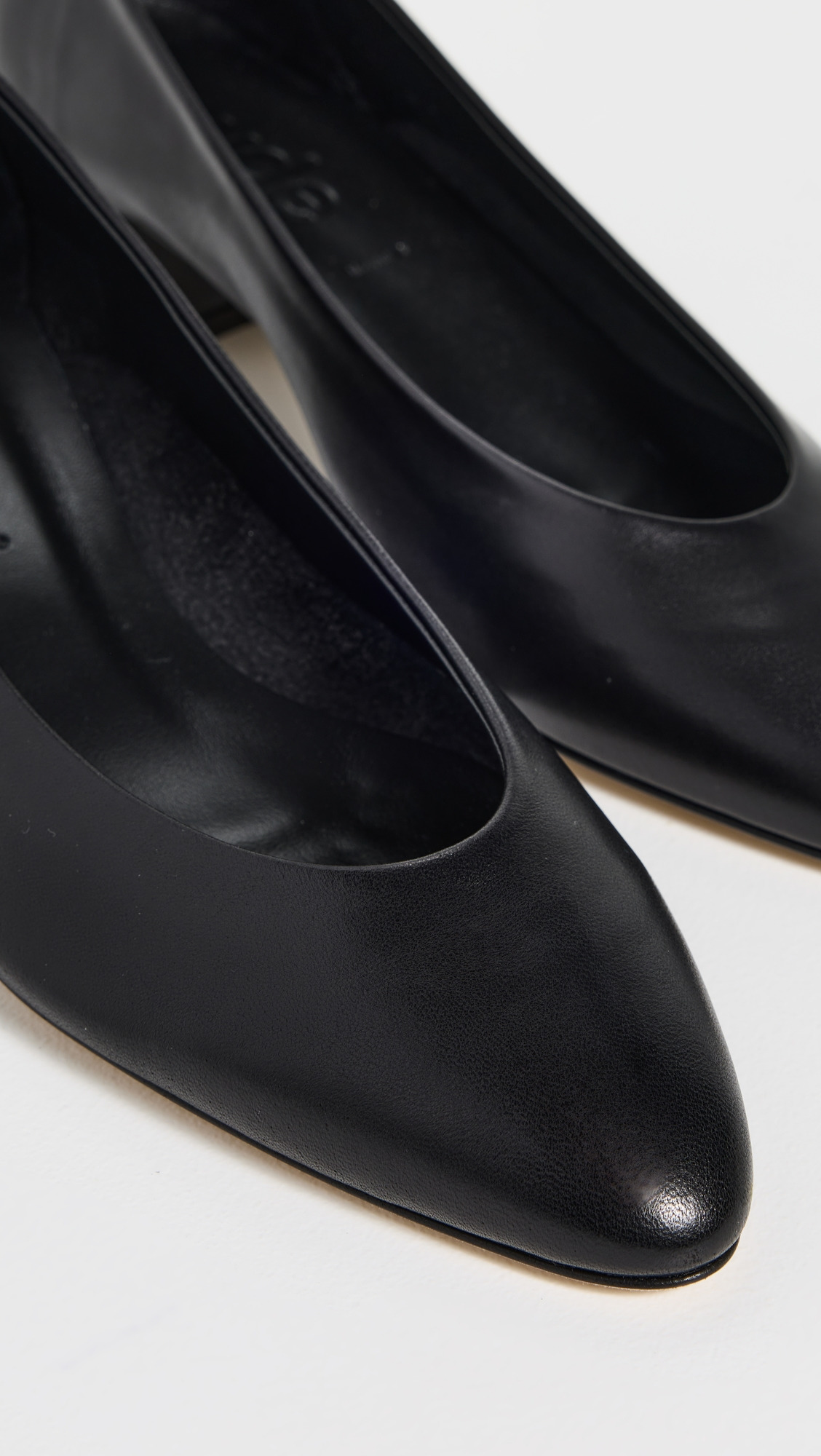 Helia Nappa Leather Black Heels - 5