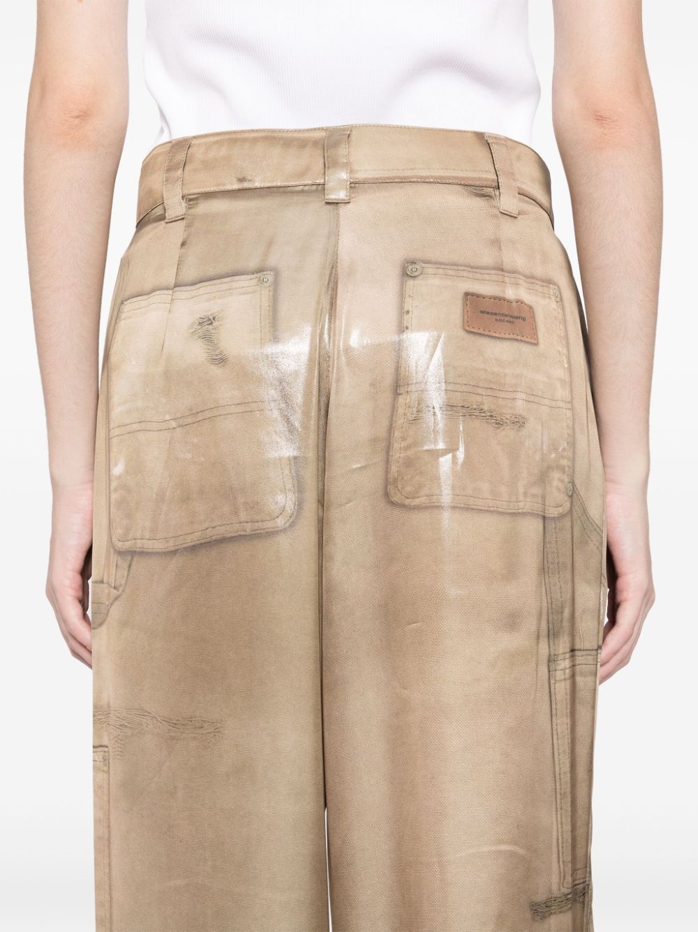 trompe-l'oeil print pants - 5