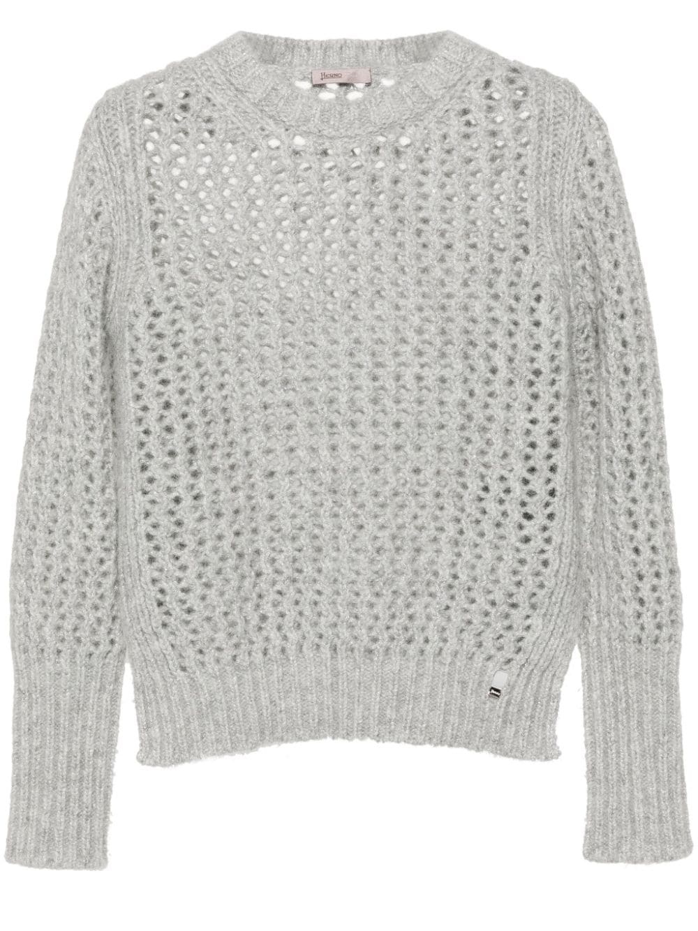 lurex open-knit jumper - 1