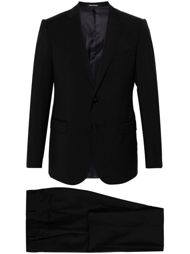 single-breasted virgin wool suit 1