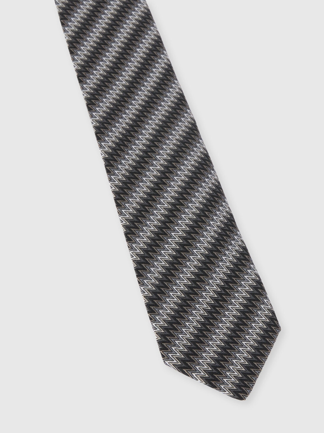 Zig zag silk tie - 2